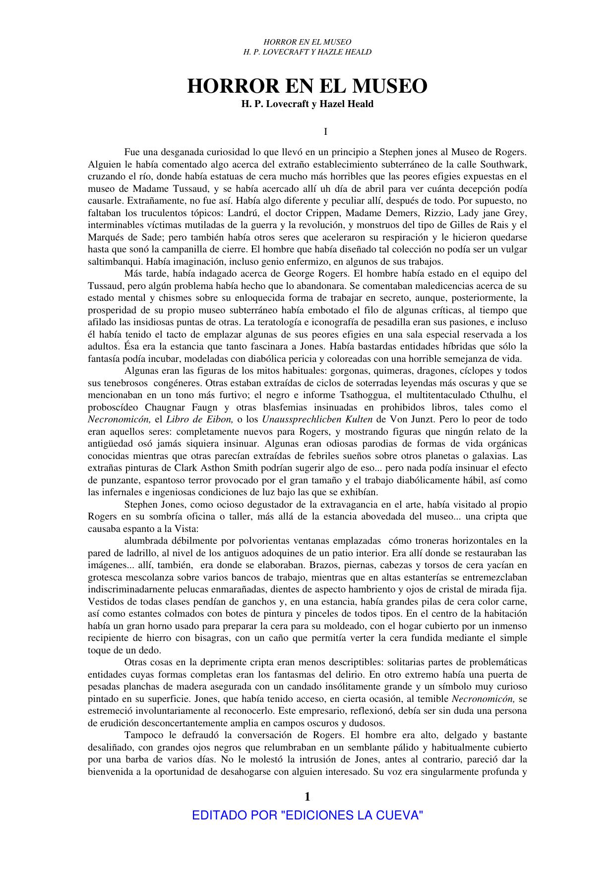 Lovecraft, Howard Philip