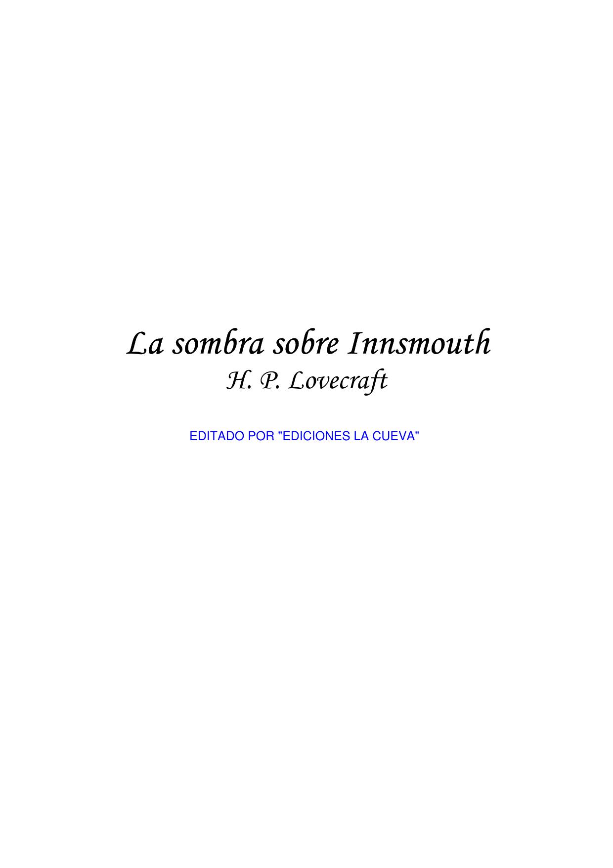 Microsoft Word - Howard P. Lovecraft - La Sombra sobre Innsmouth.doc