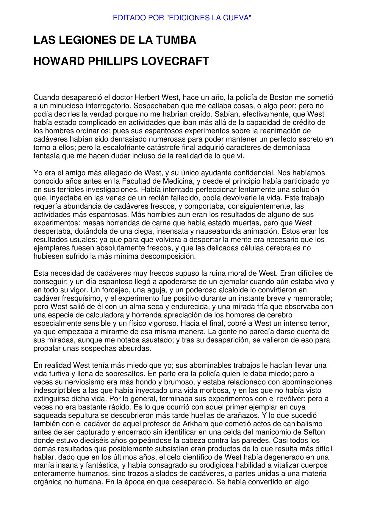 las legiones de la tumba