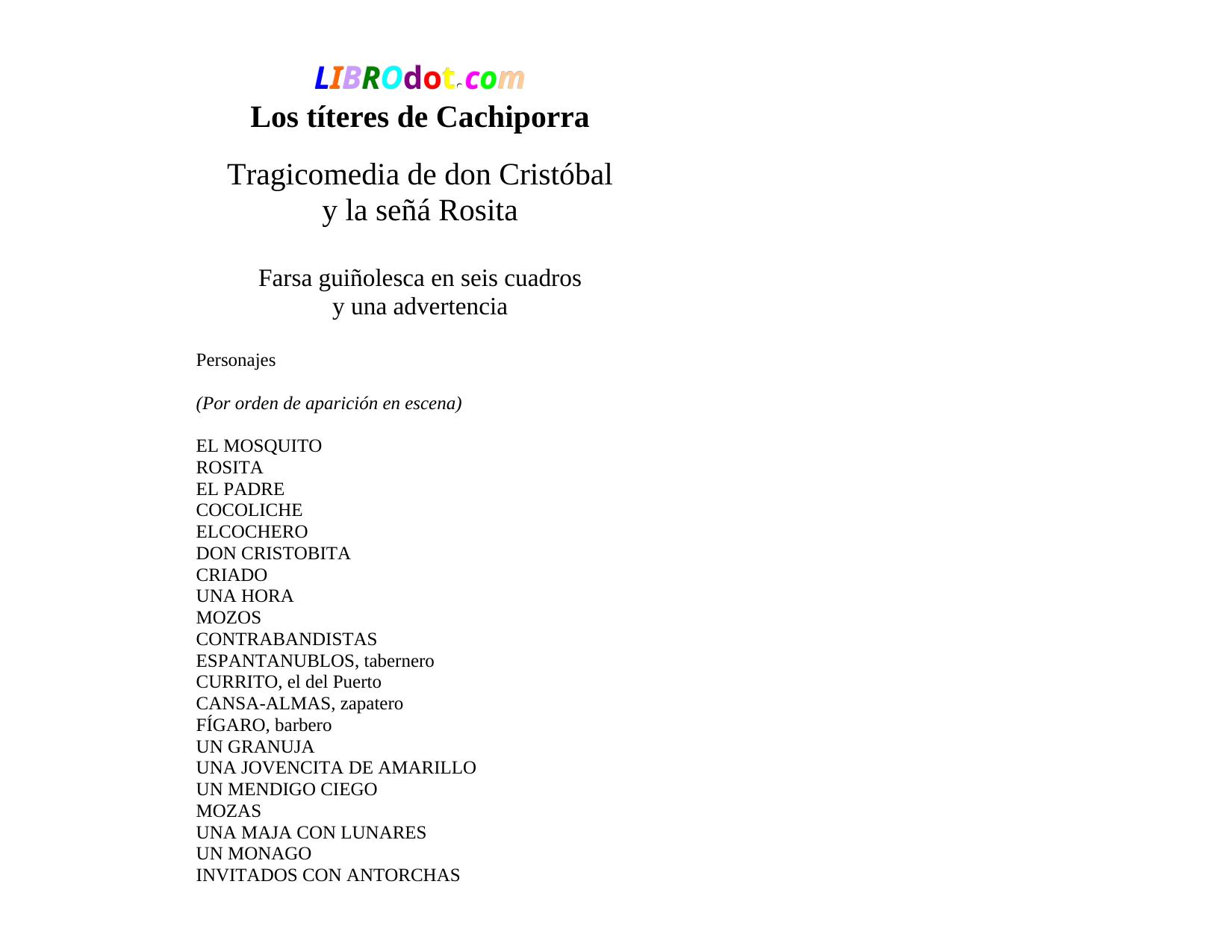 Los títeres de Cachiporra