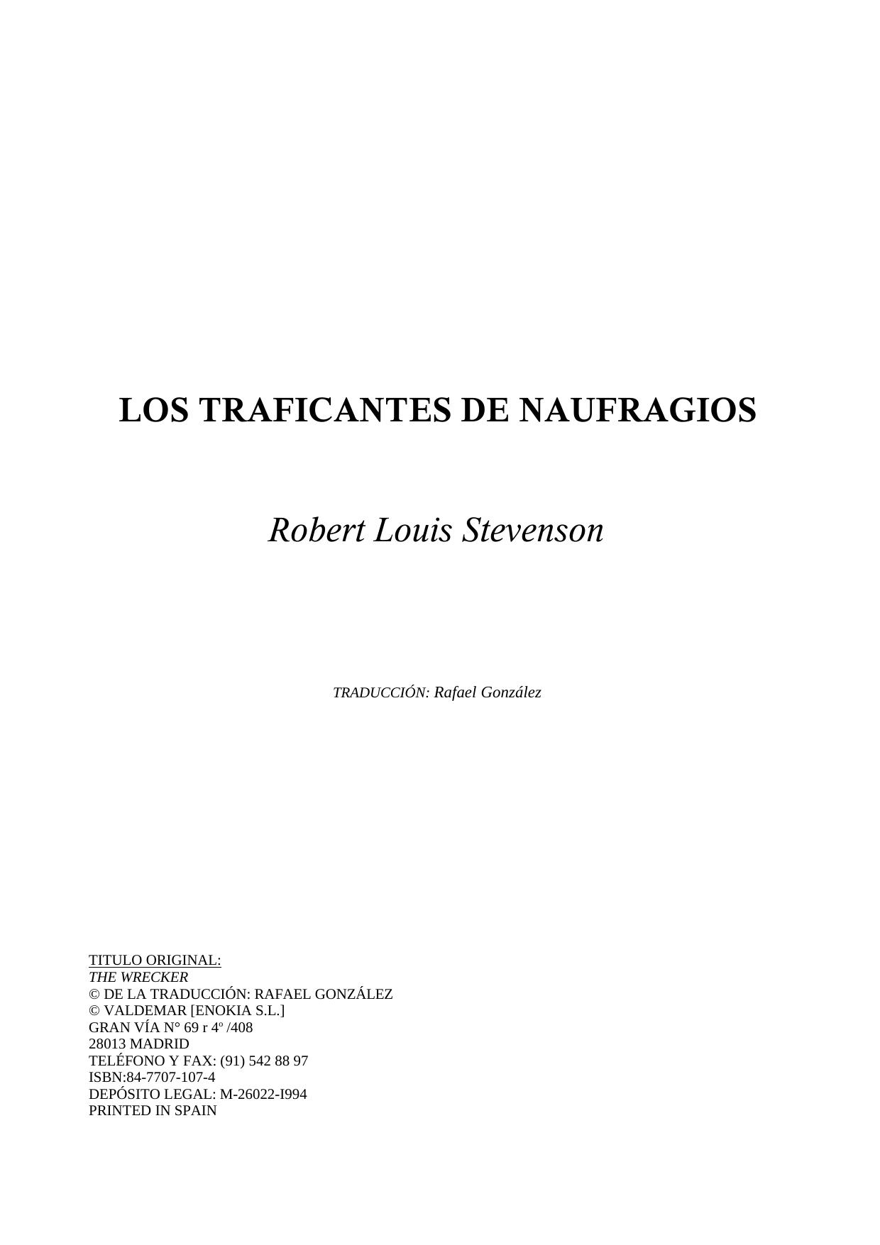 Robert Louis Stevenson - Los Traficantes de Naufragios.sxw