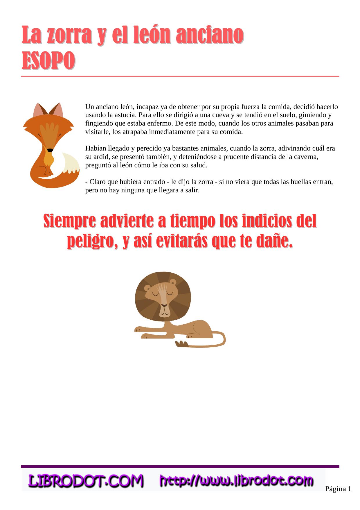 Microsoft Word - La zorra y el leon anciano.doc