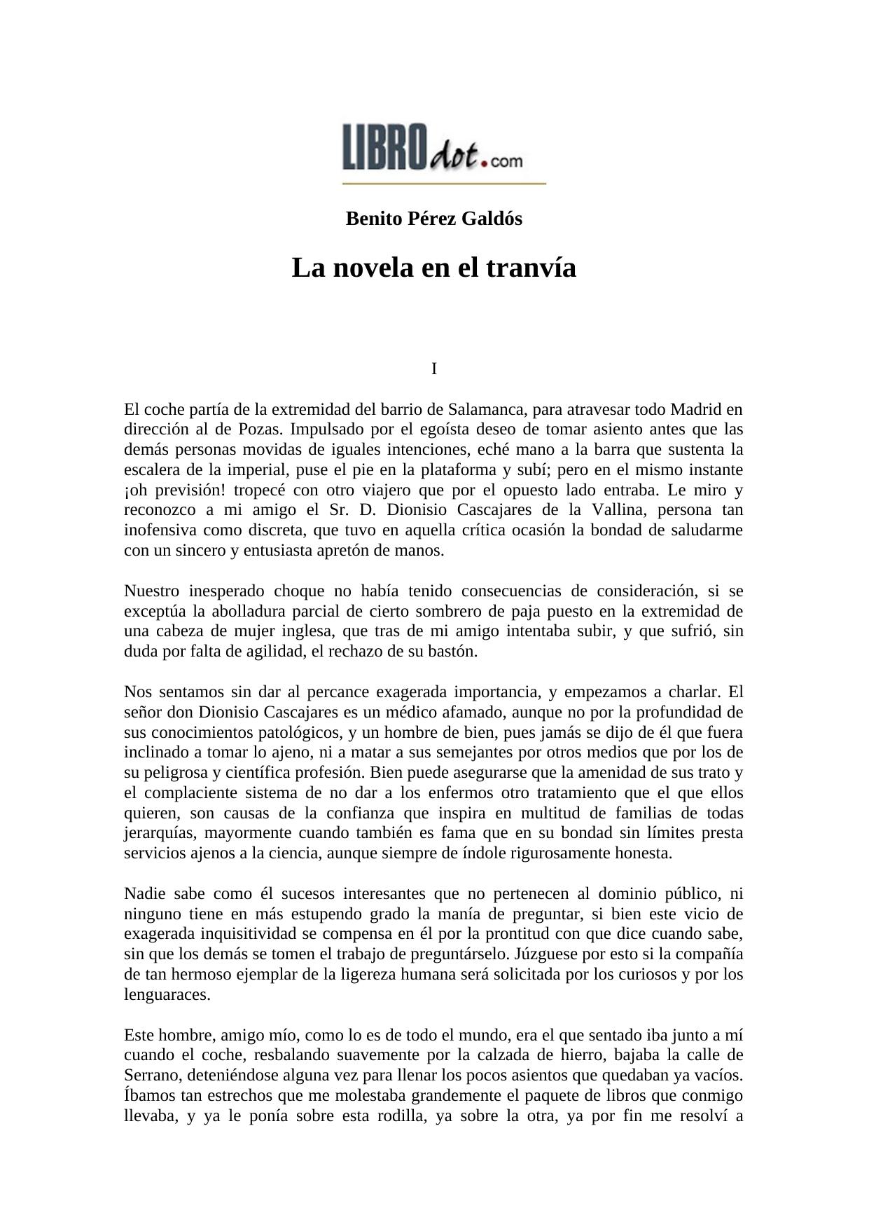 La novela en el tranvía