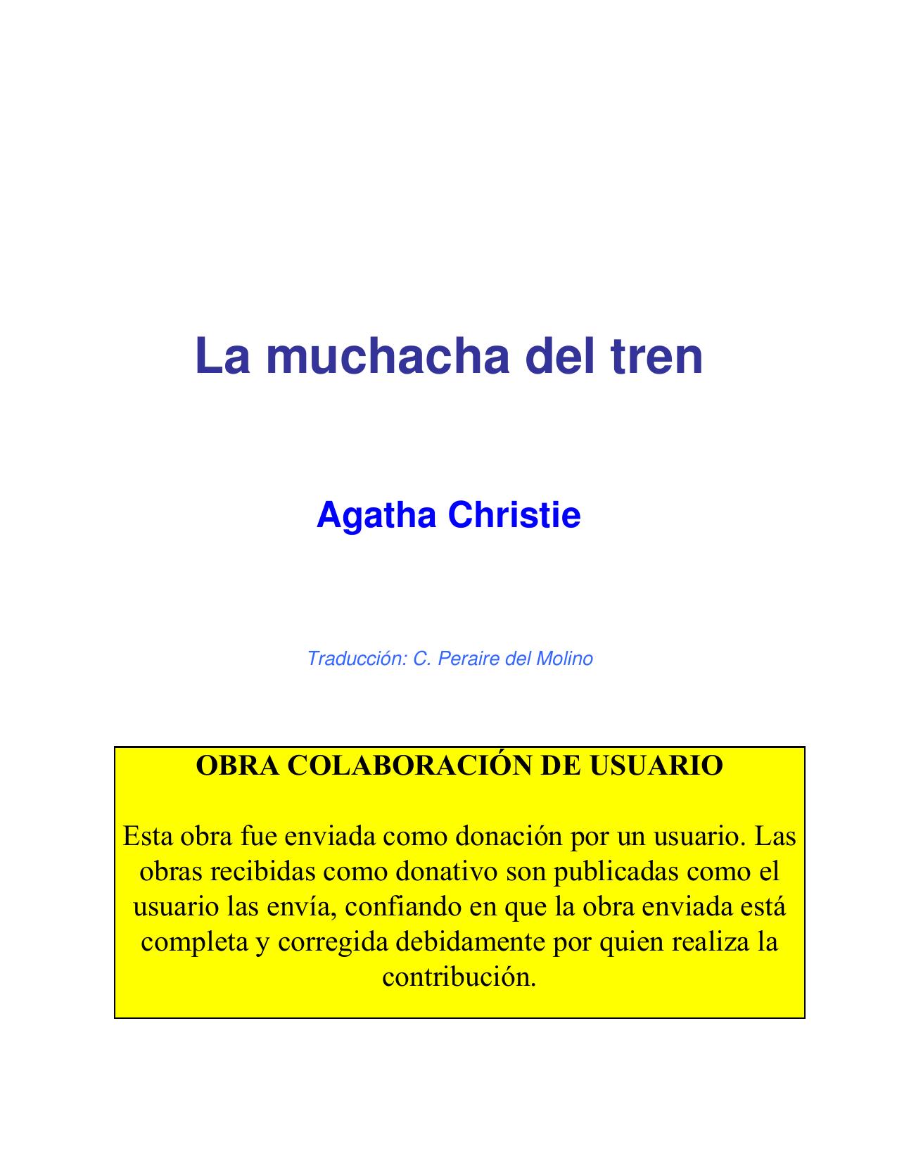 Microsoft Word - Christie, Agatha - La muchacha del tren.doc