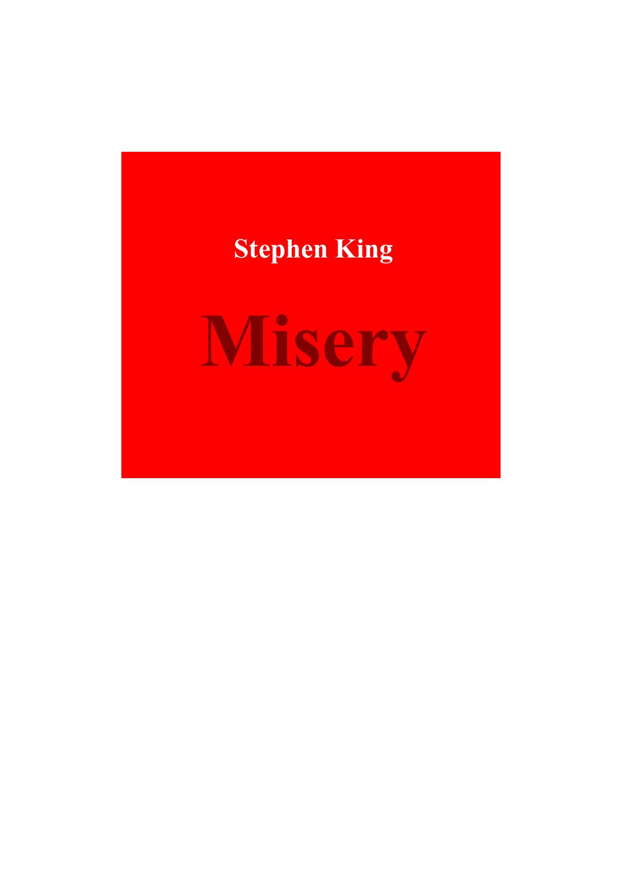 Microsoft Word - King, Stephen - Misery.doc