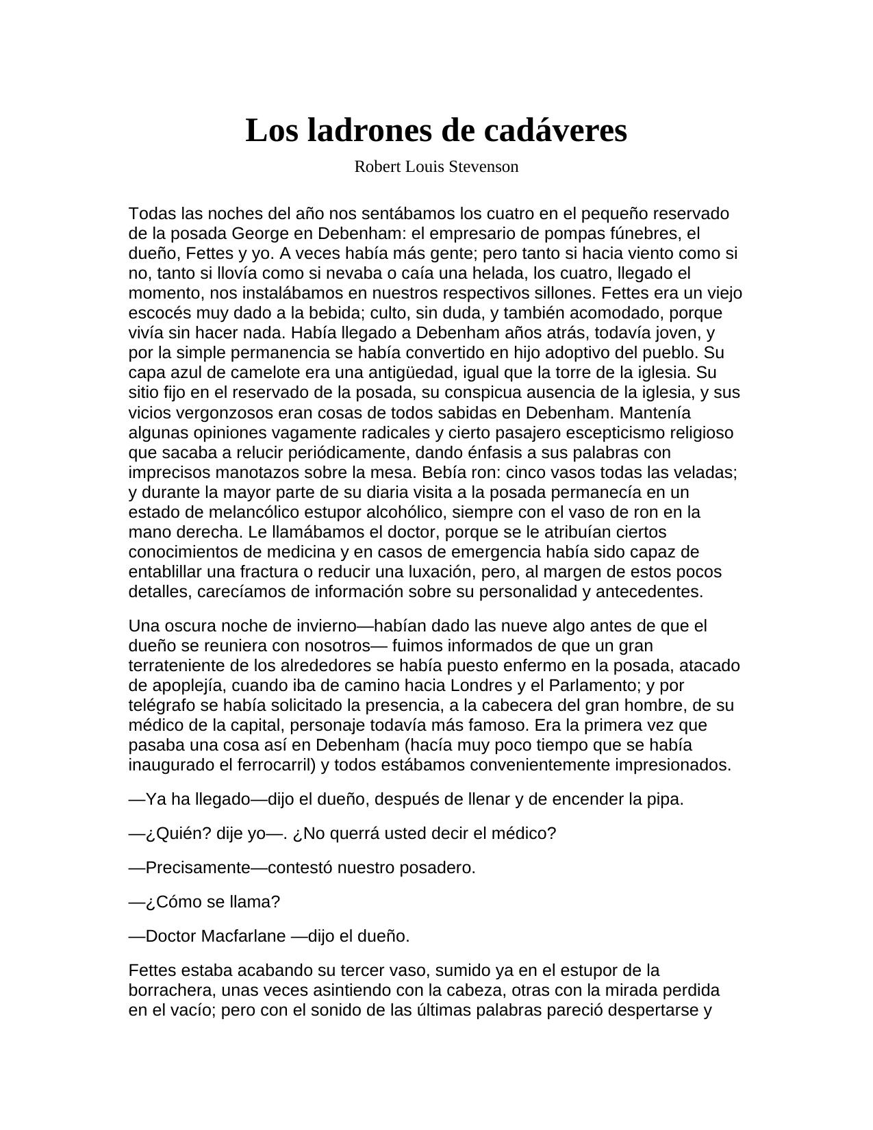 Los ladrones de cadáveres