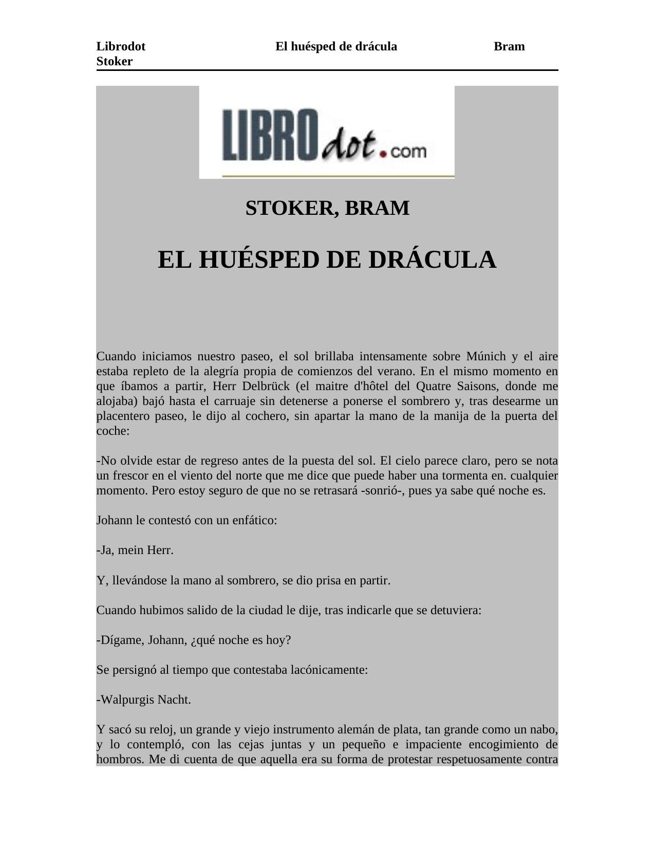 EL HUÉSPED DE DRÁCULA