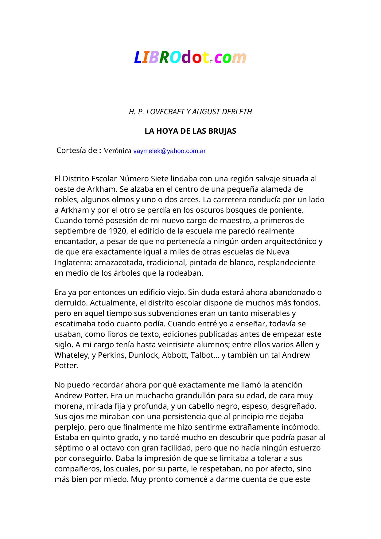 LA HOYA DE LAS BRUJAS