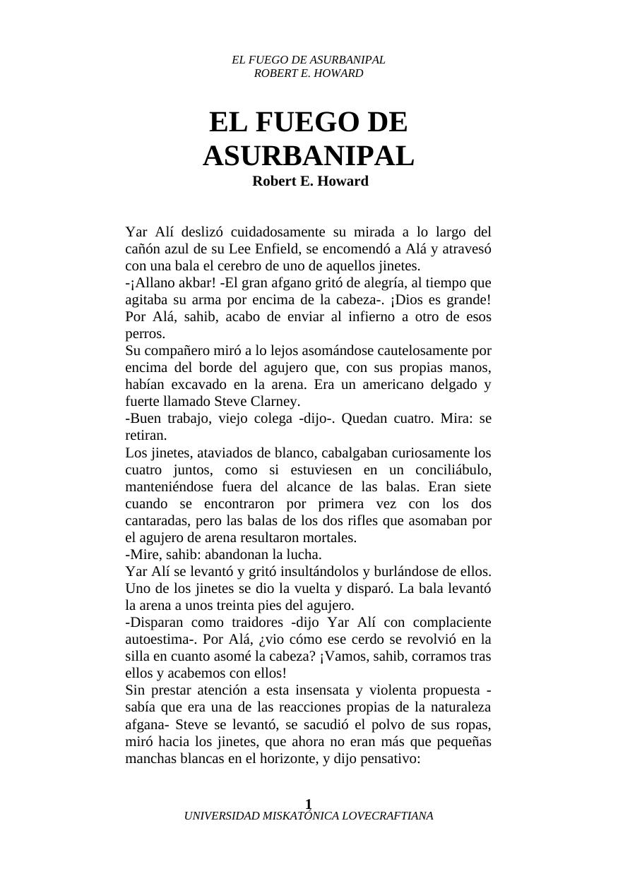 el Fuego de Asurbanipal
