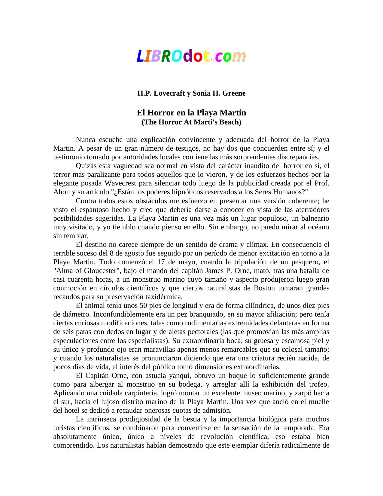 El Horror en la Playa Martin