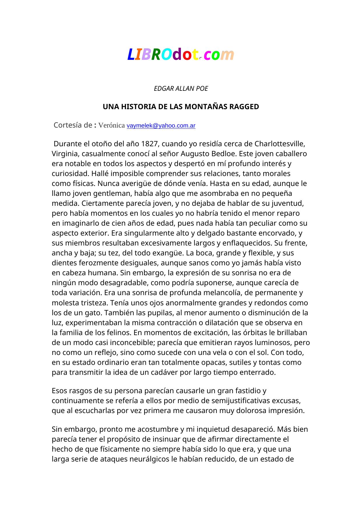 UNA HISTORIA DE LAS MONTAÑAS RAGGED