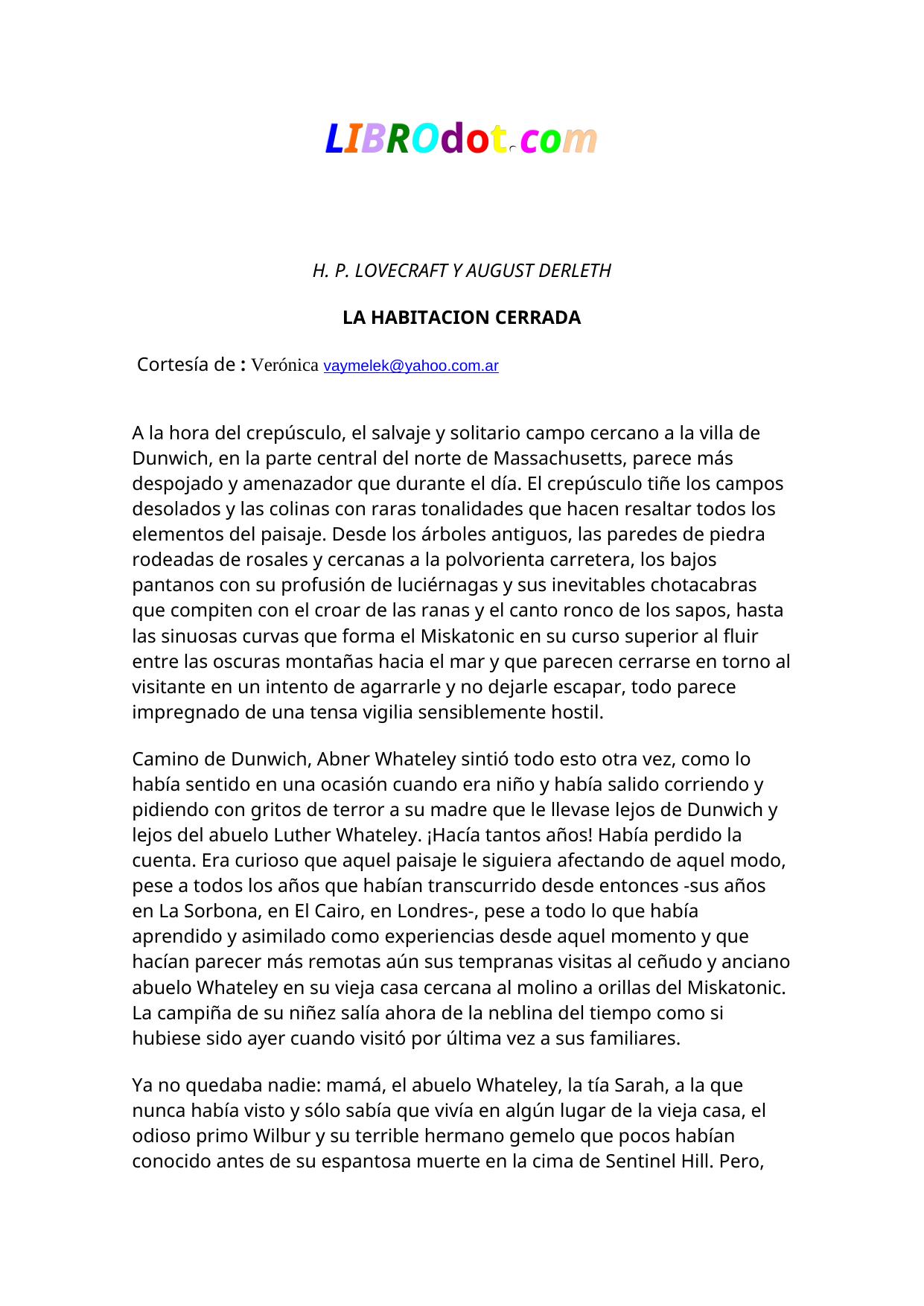 LA HABITACION CERRADA