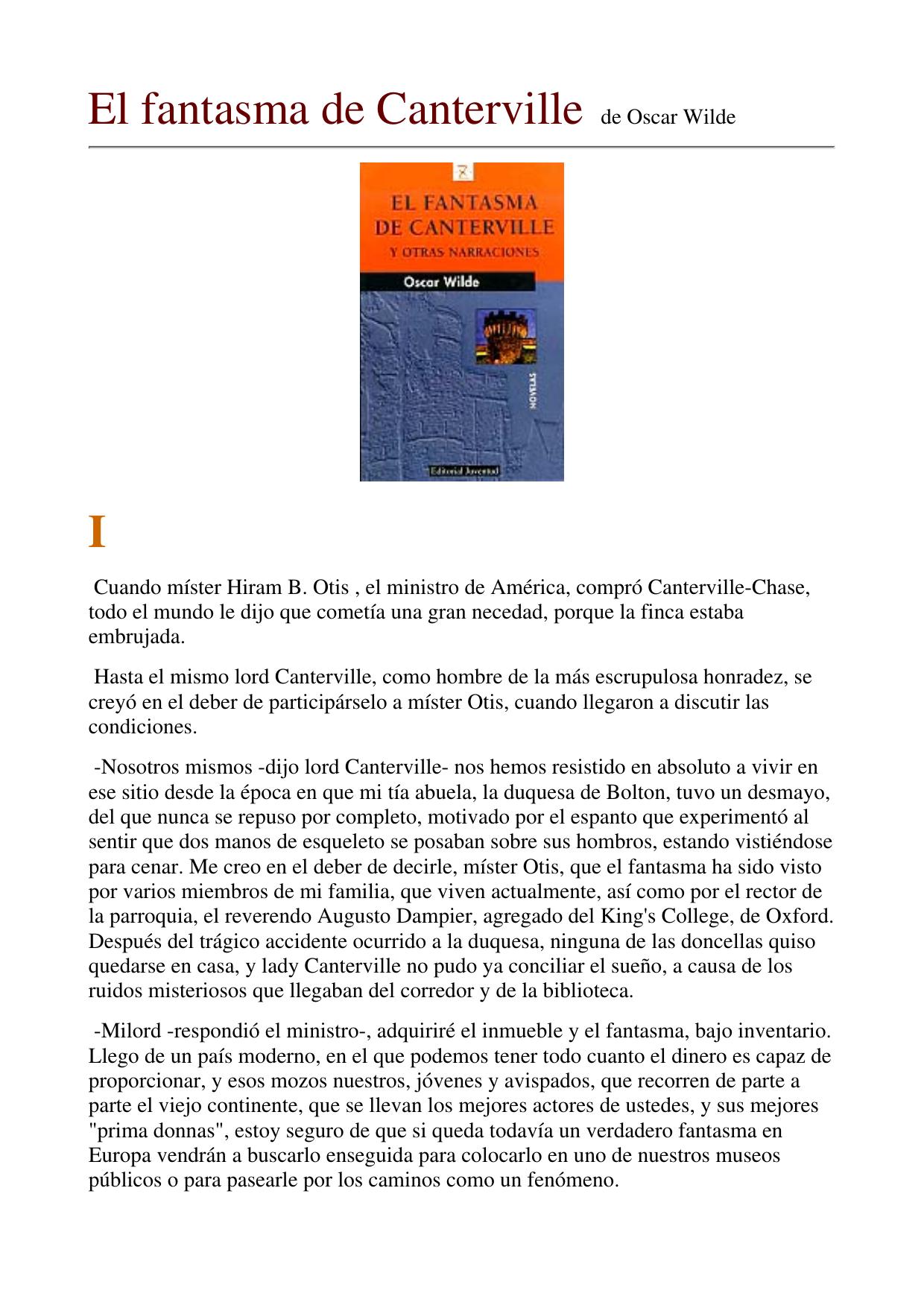 El fantasma de Canterville