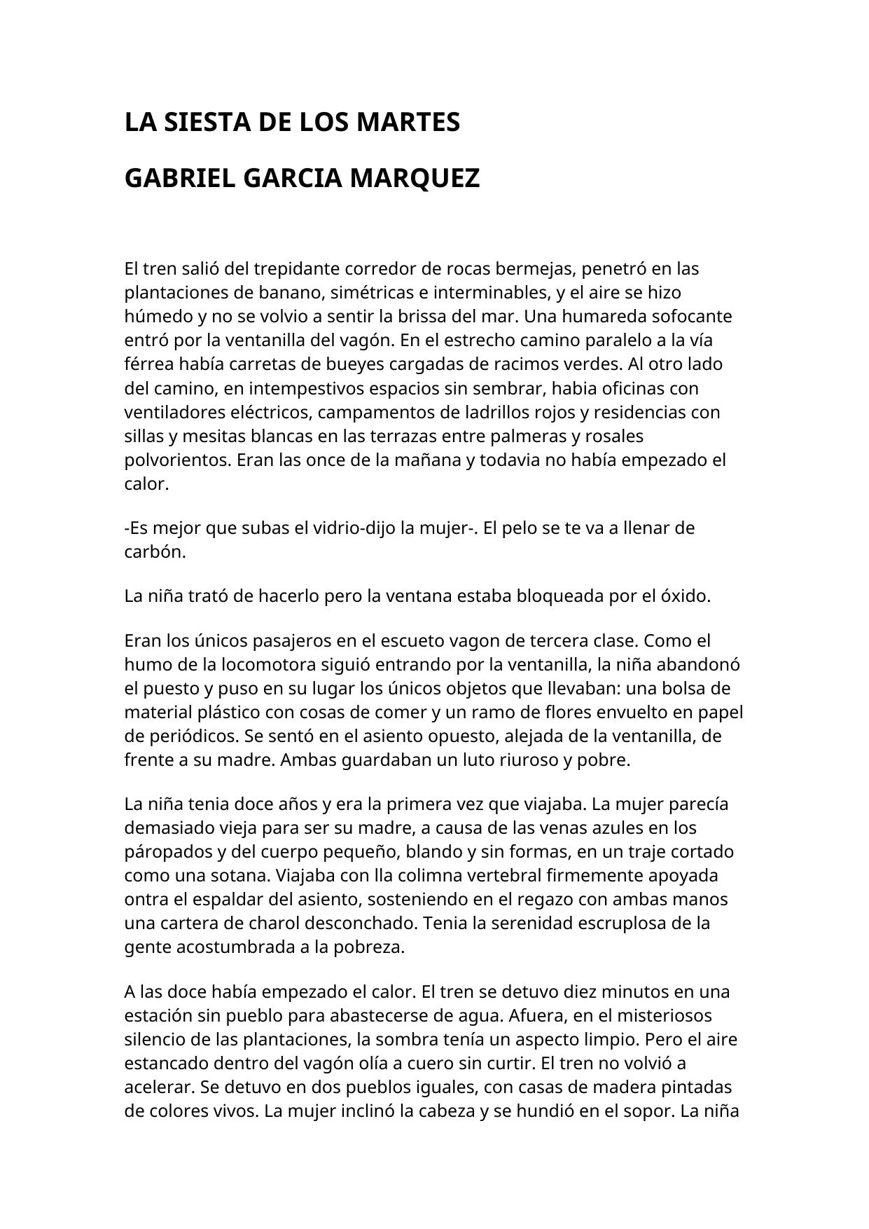 LA SIESTA DE LOS MARTES