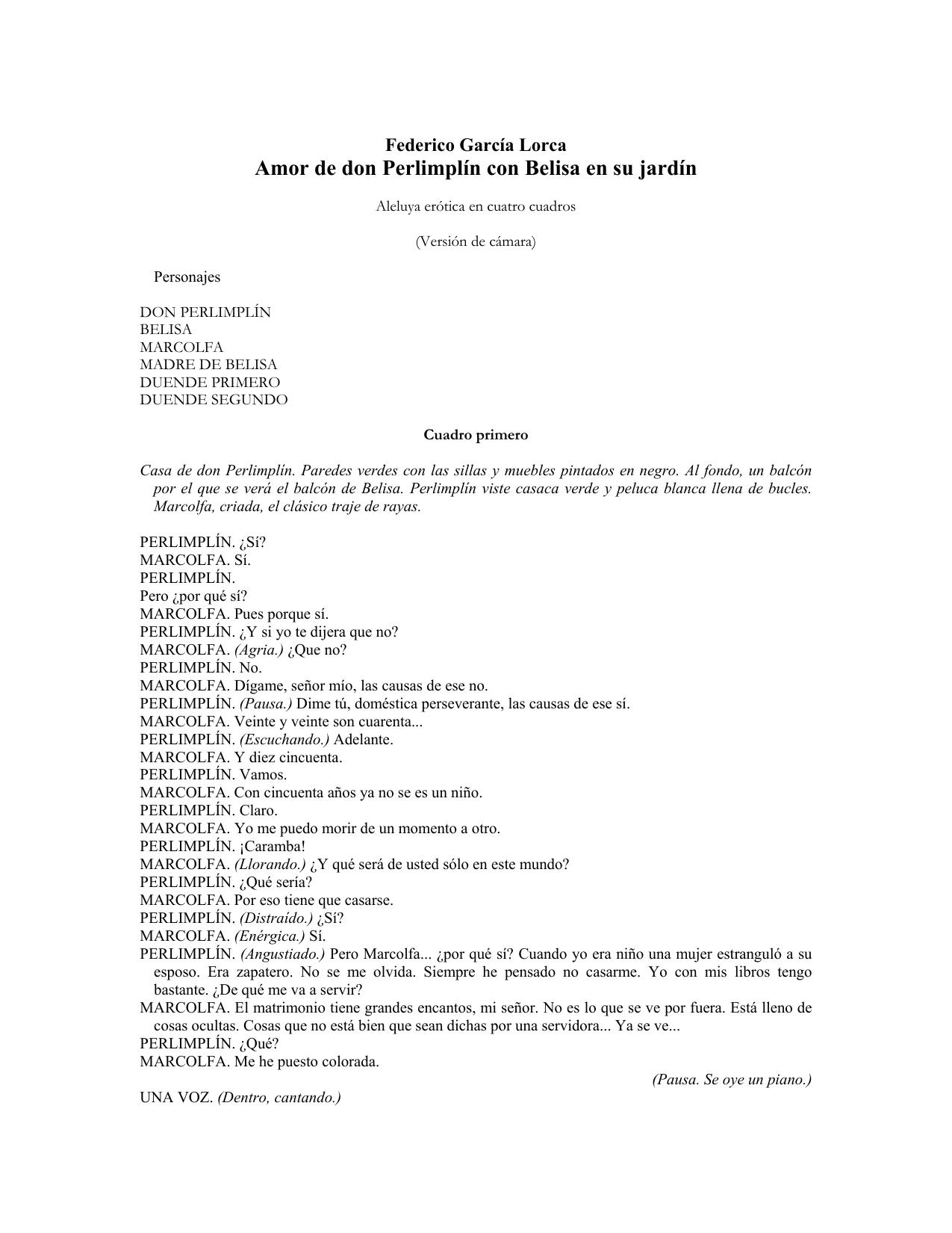 Amor de don Perlimplín