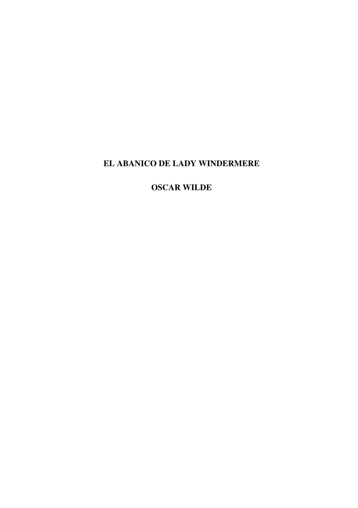 El abanico de Lady Windermere - Oscar Wilde.PDF