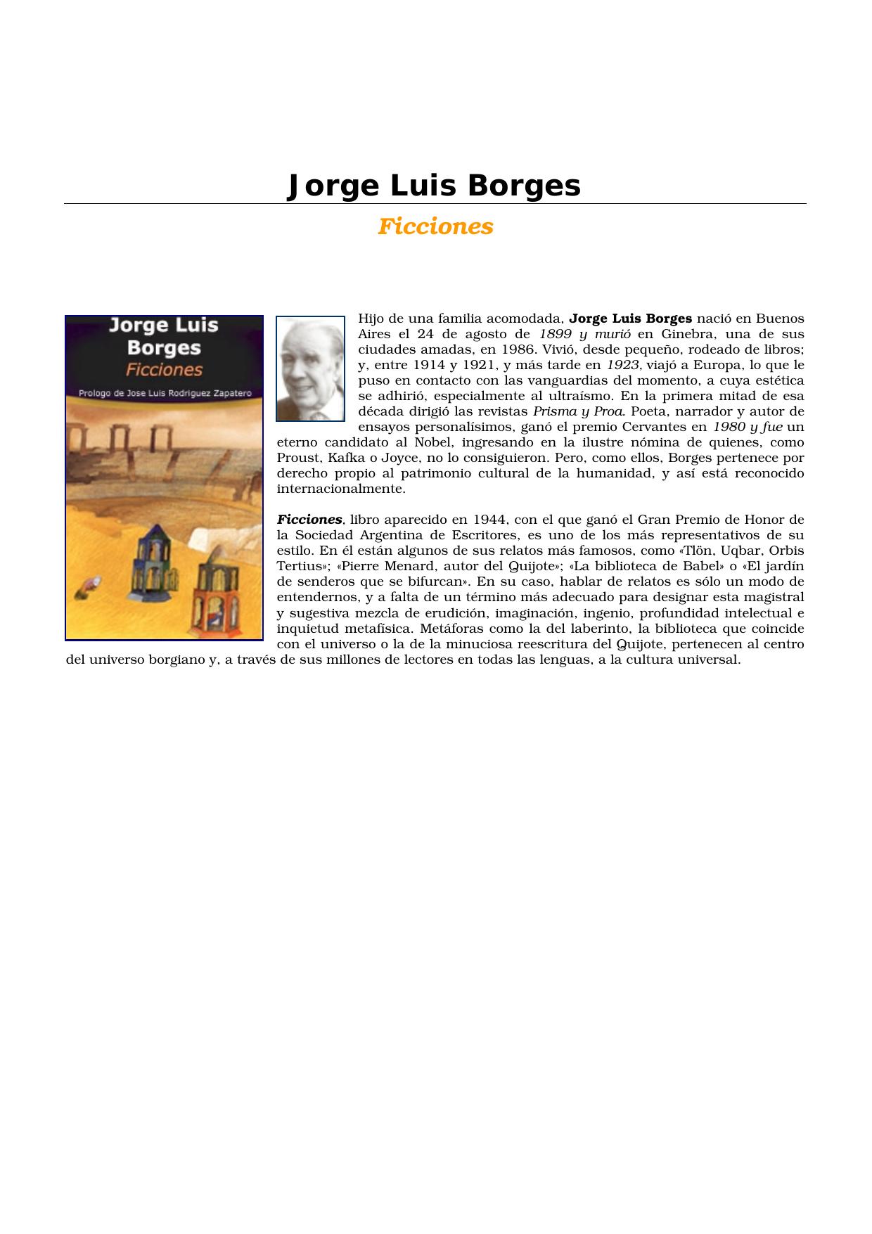 Jorge Luis Borges - Ficciones