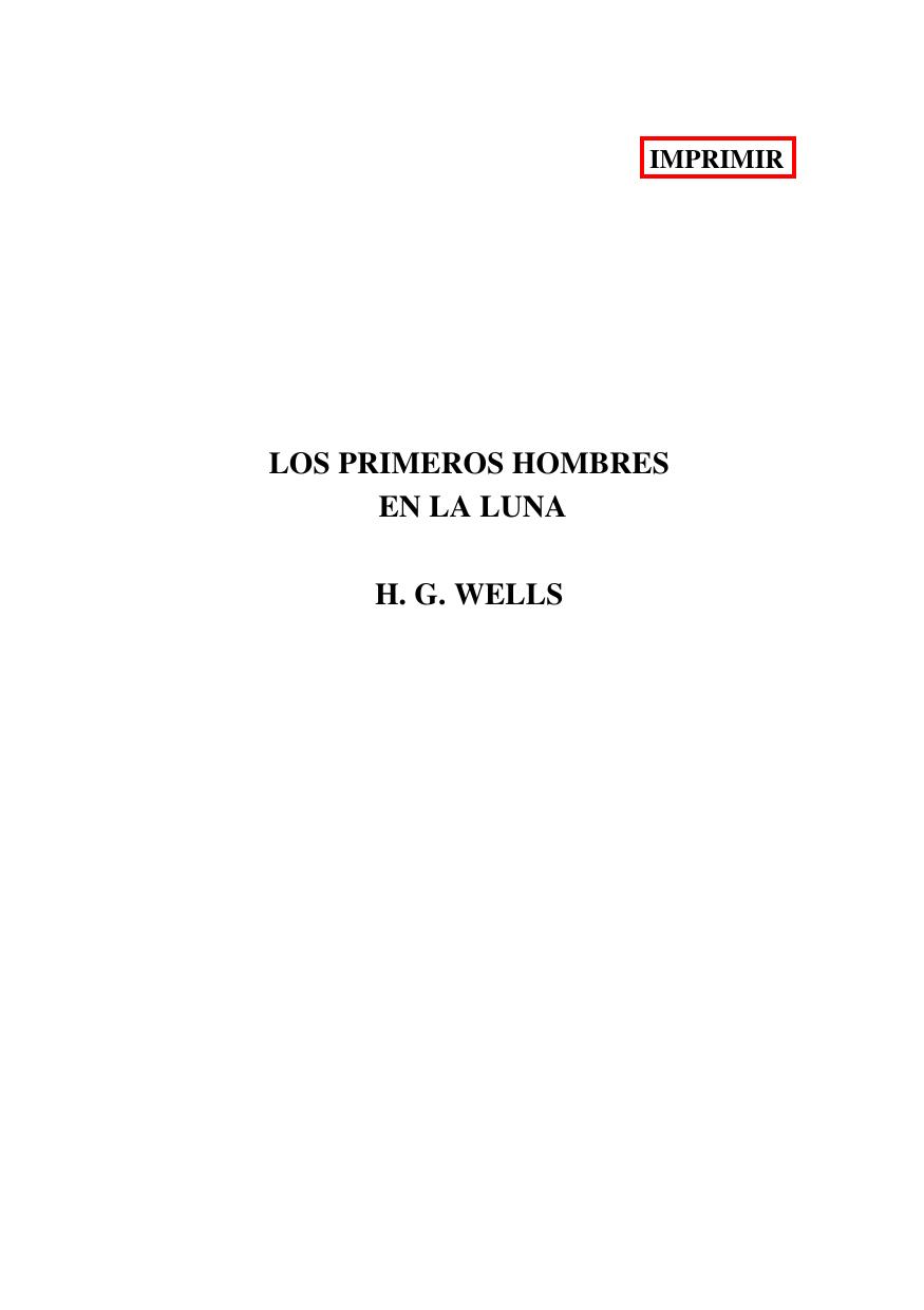 Los primeros hombres en la luna - H. G. Wells