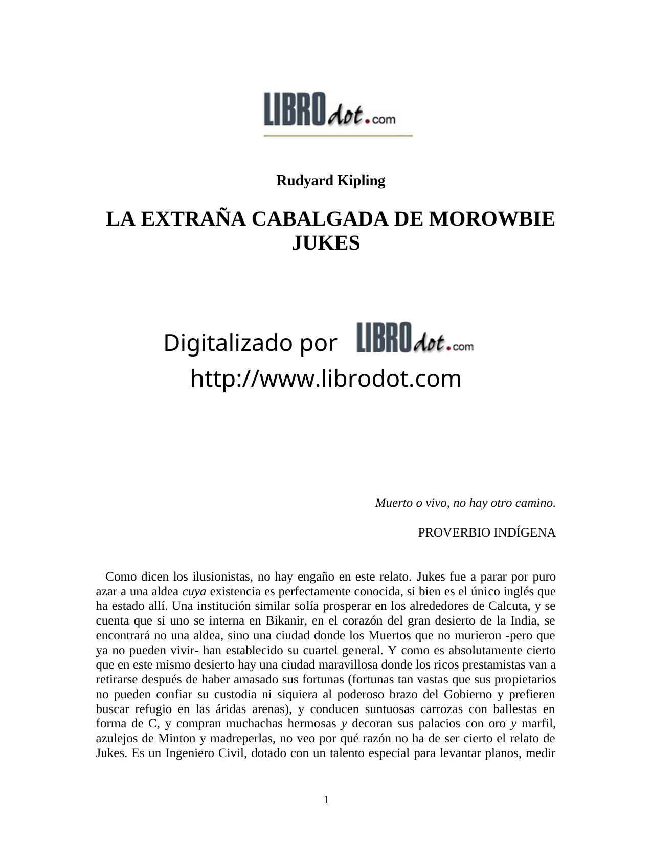 LA EXTRAÑA CABALGADA DE MOROWBIE
