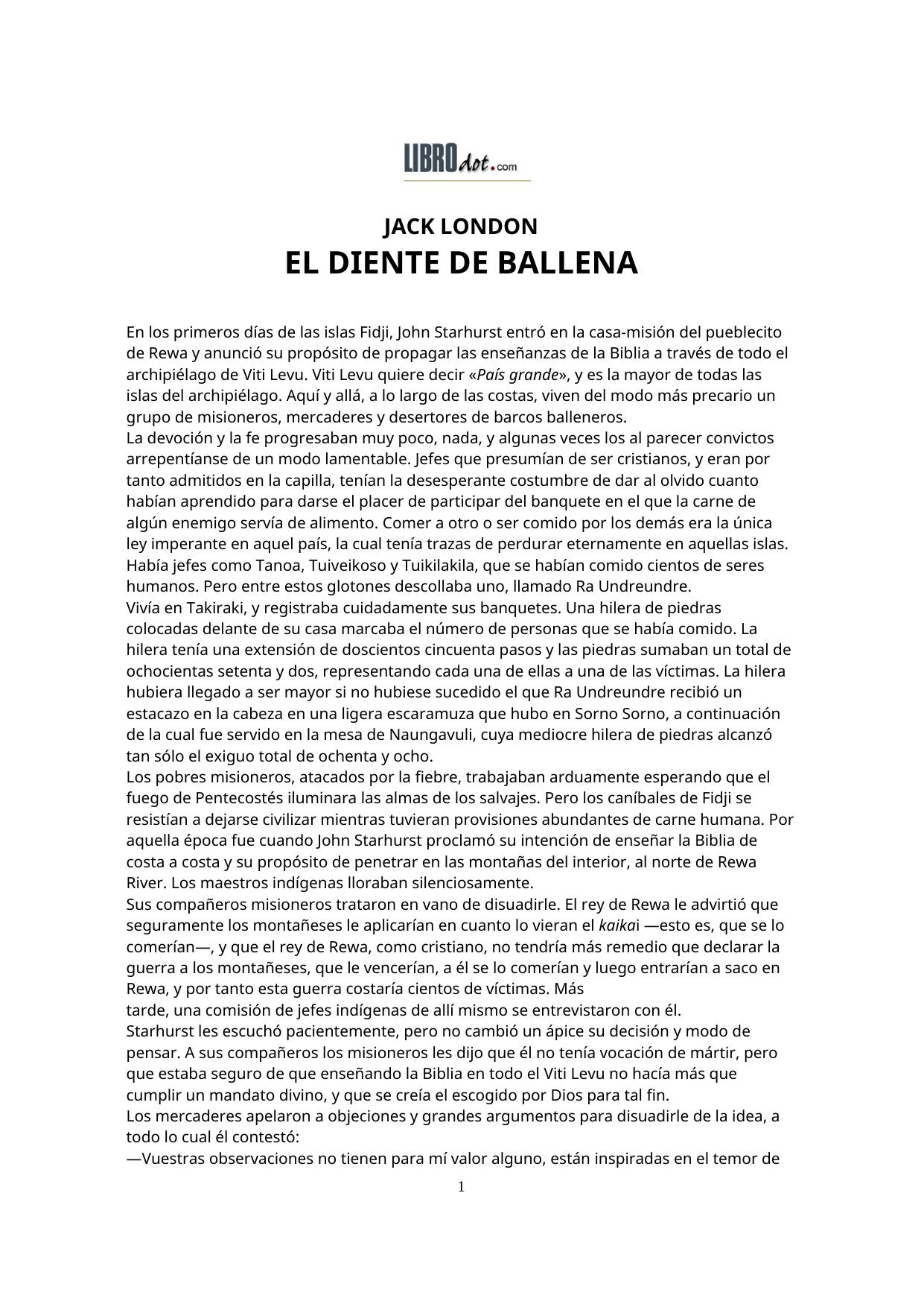 EL DIENTE DE BALLENA