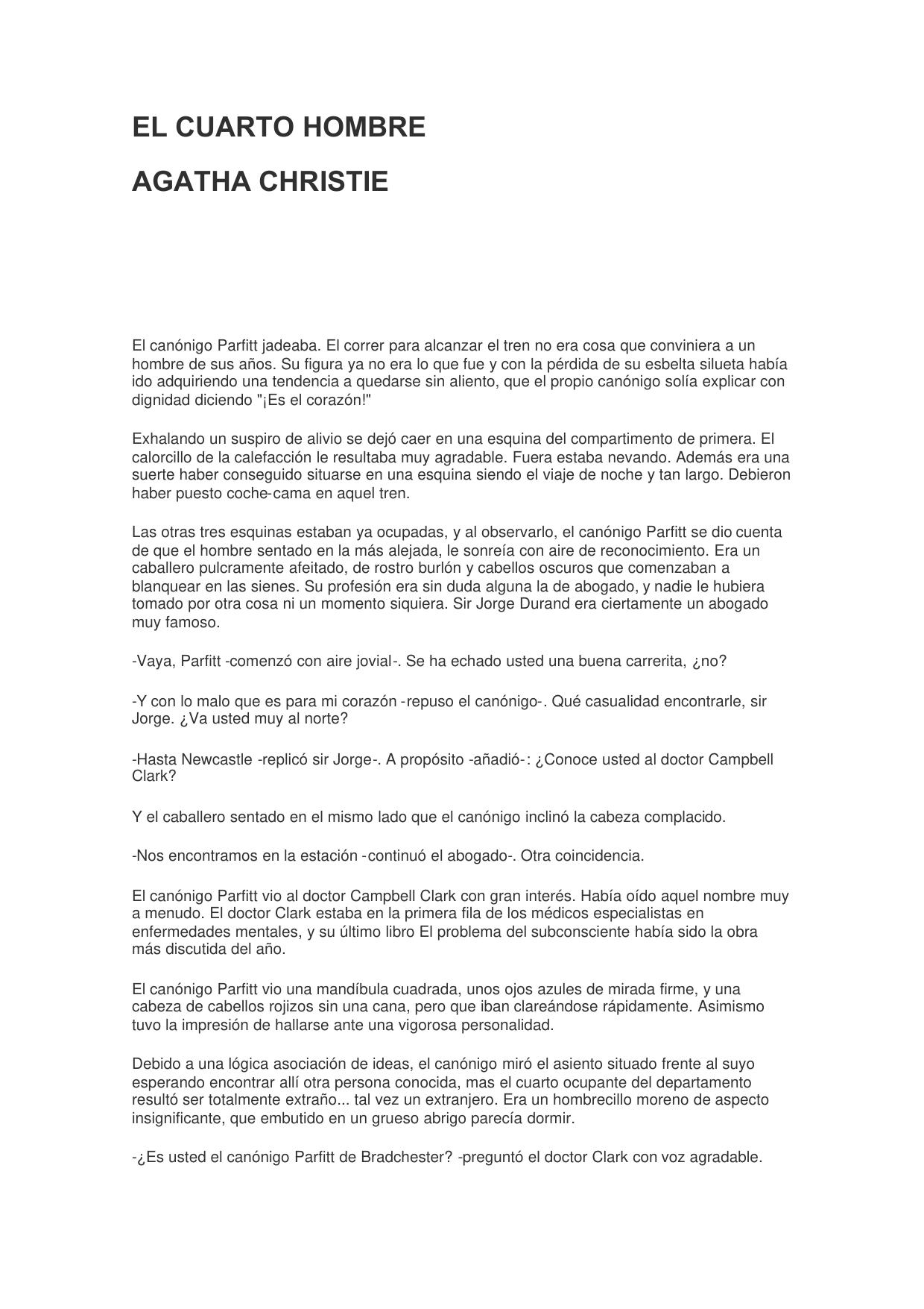 Microsoft Word - Christie, Agatha - El cuarto hombre.doc