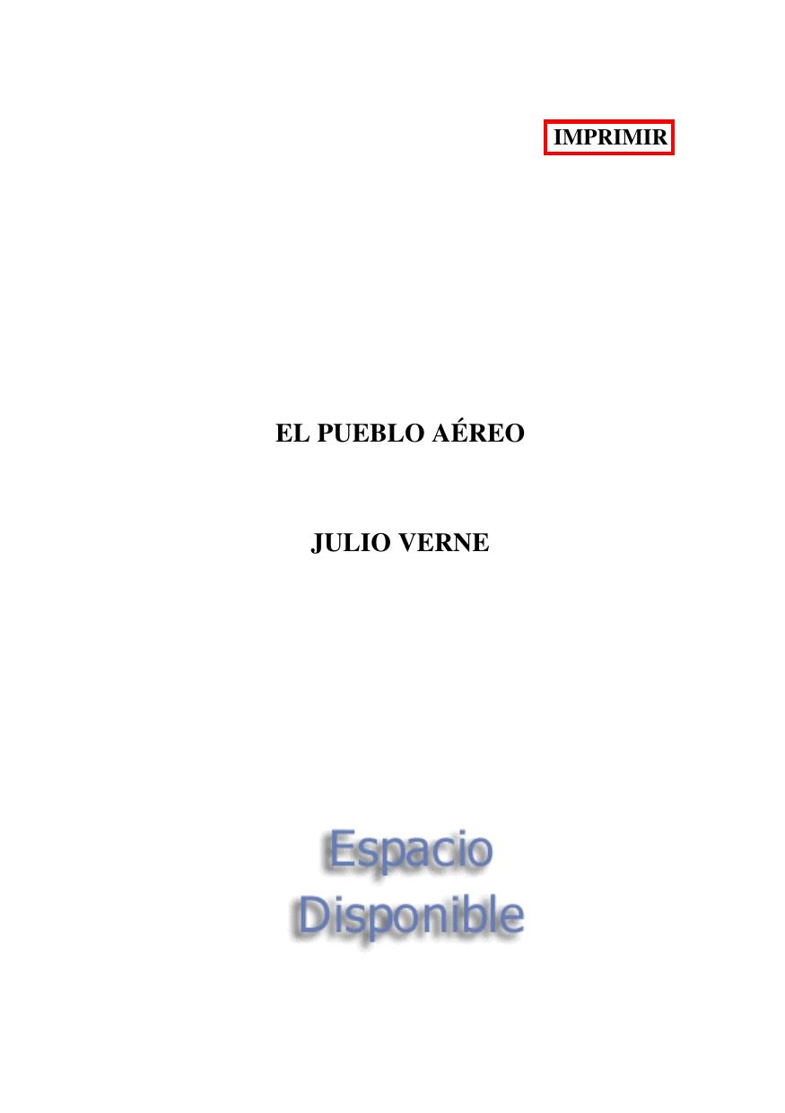 El pueblo aéreo - Julio Verne