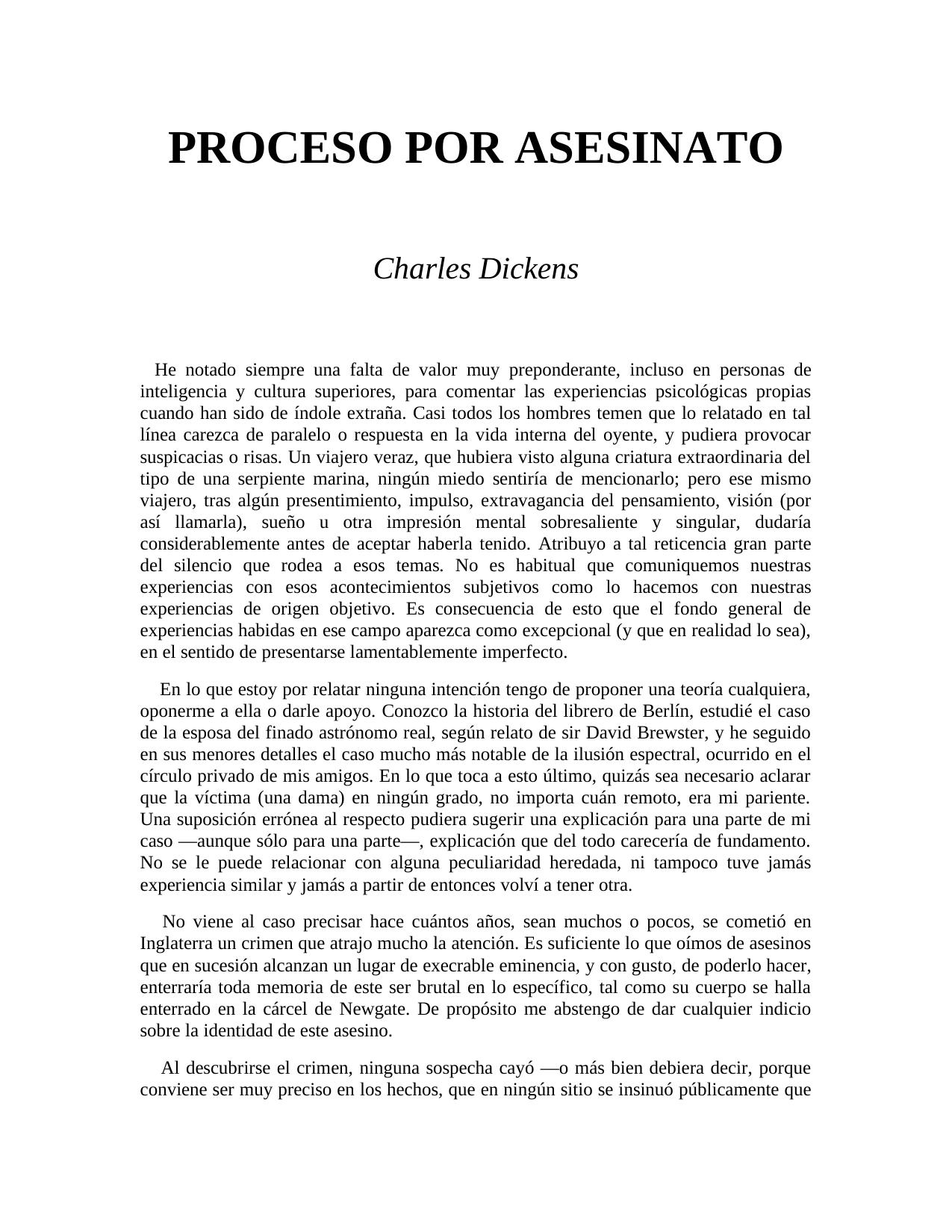 PROCESO POR ASESINATO