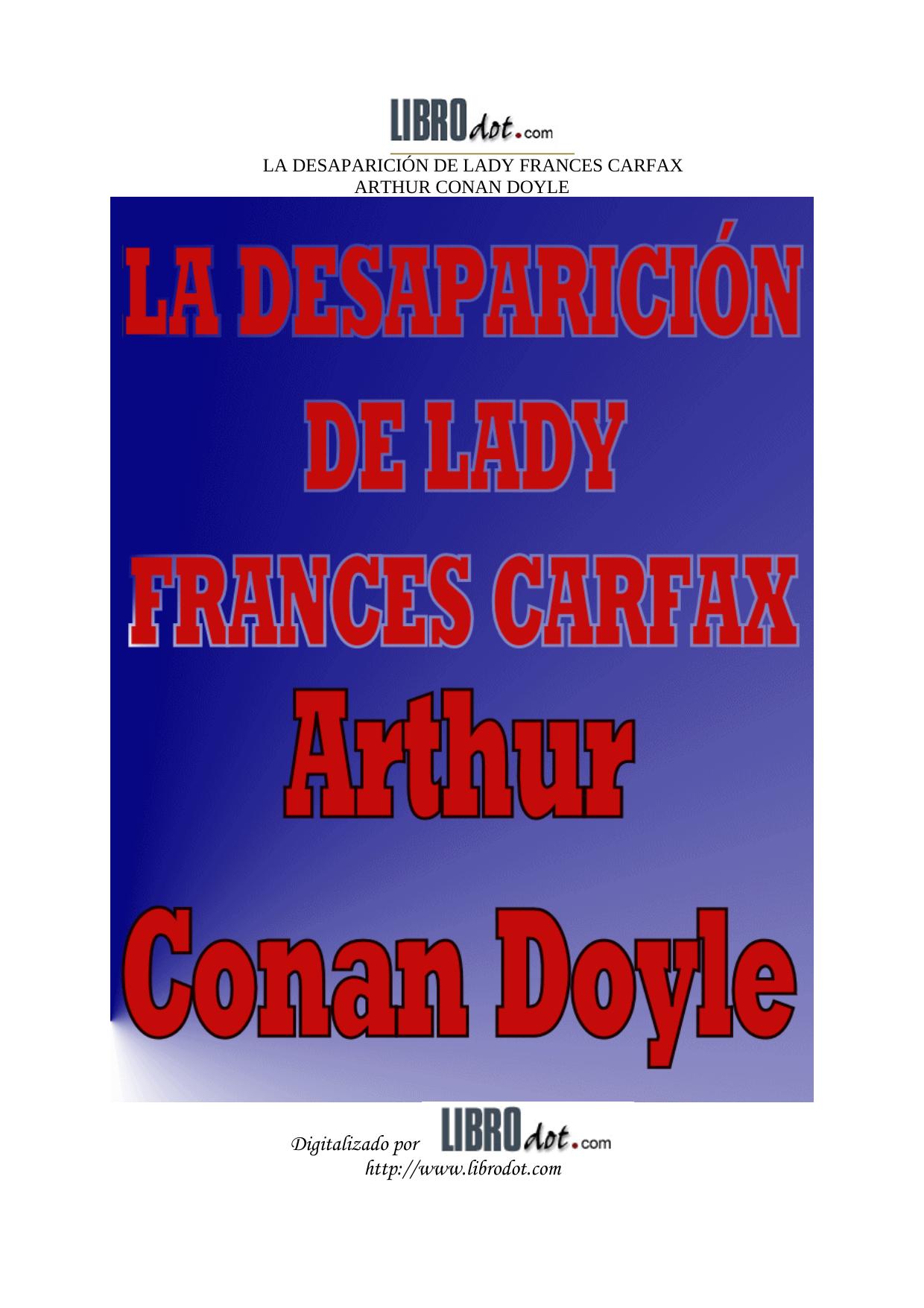 Desaparicion de Lady Frances Carfax,La