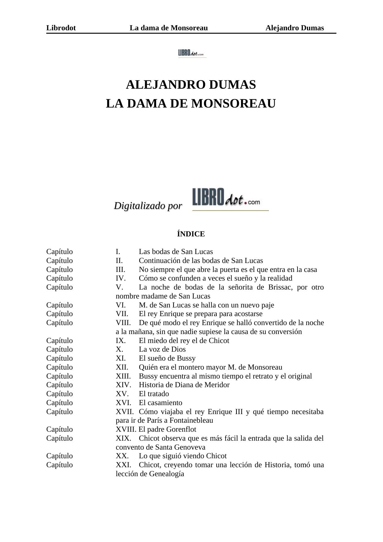 CAPITULO PRIMERO LAS BODAS DE SAN LUCAS