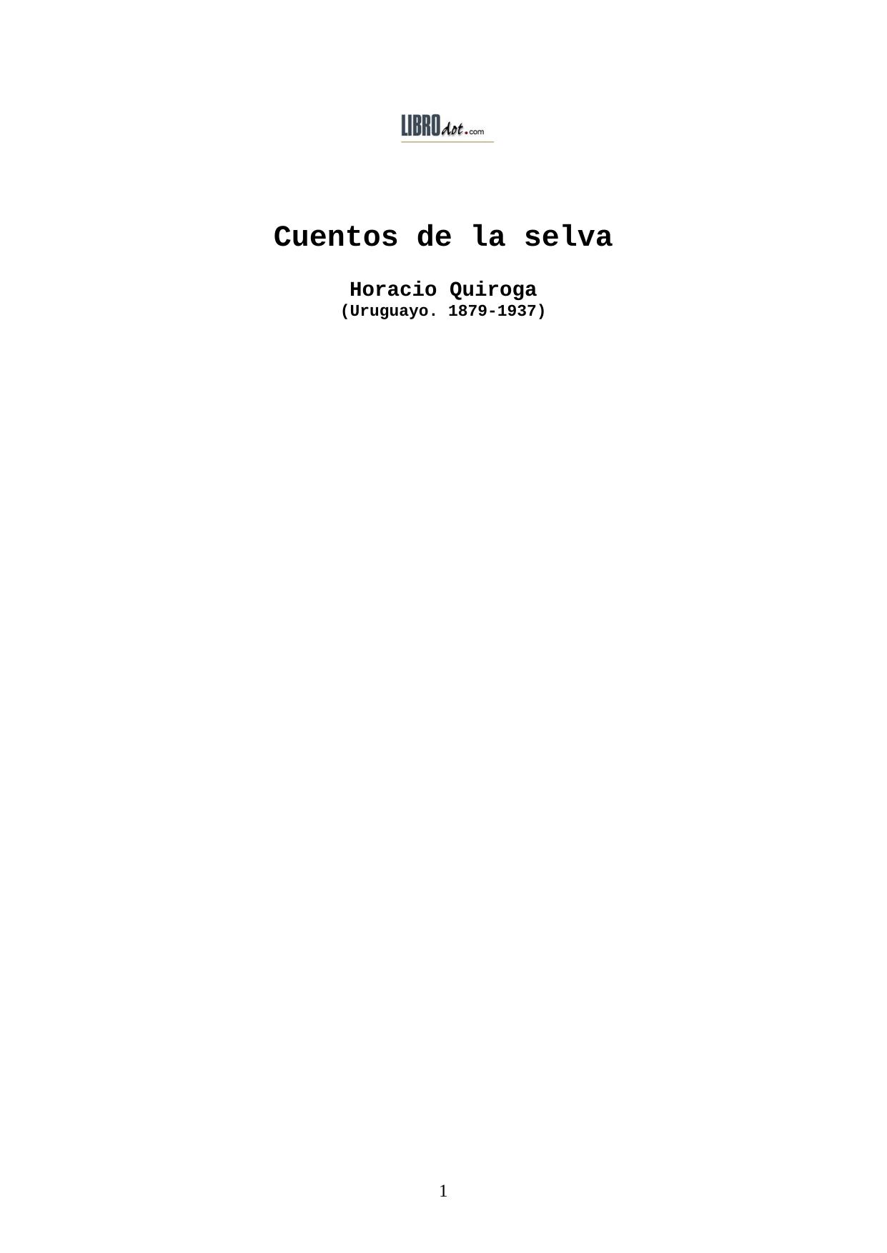 "Cuentos de la selva"