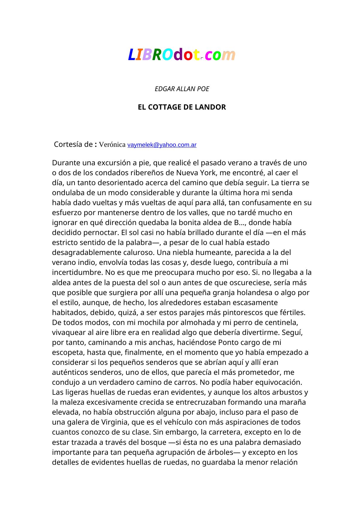 EL COTTAGE DE LANDOR