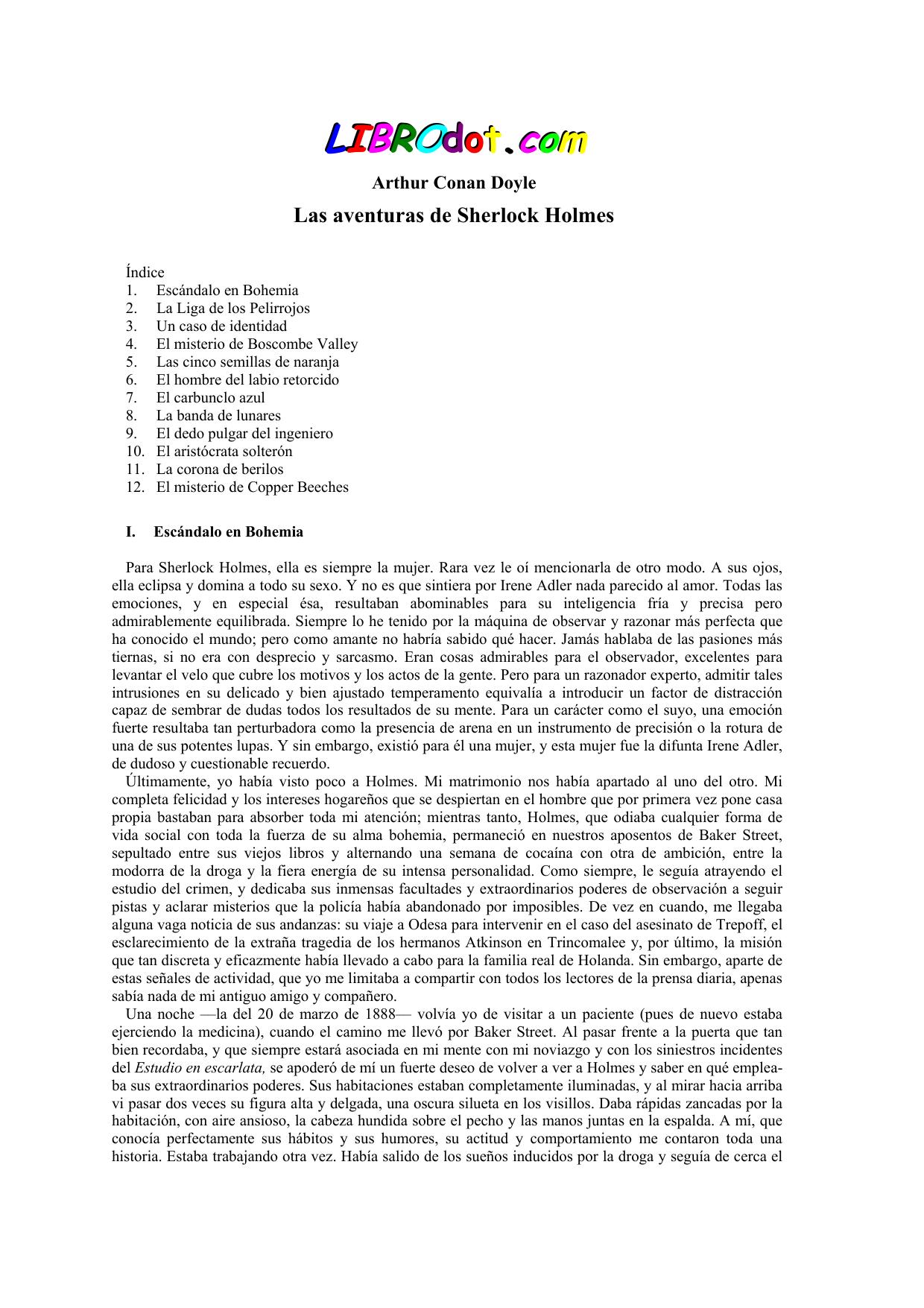 Arthur Conan Doyle Las aven t Uras