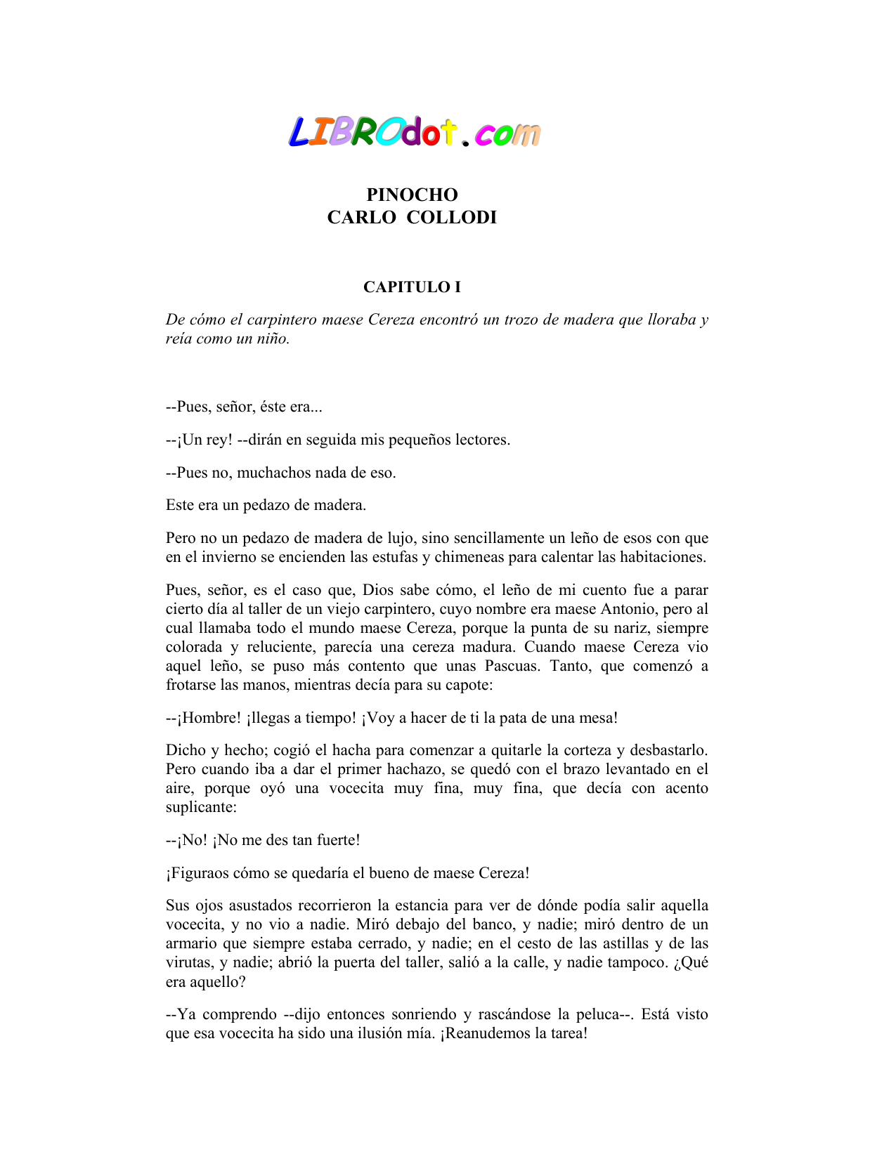 Microsoft Word - pinocho.doc