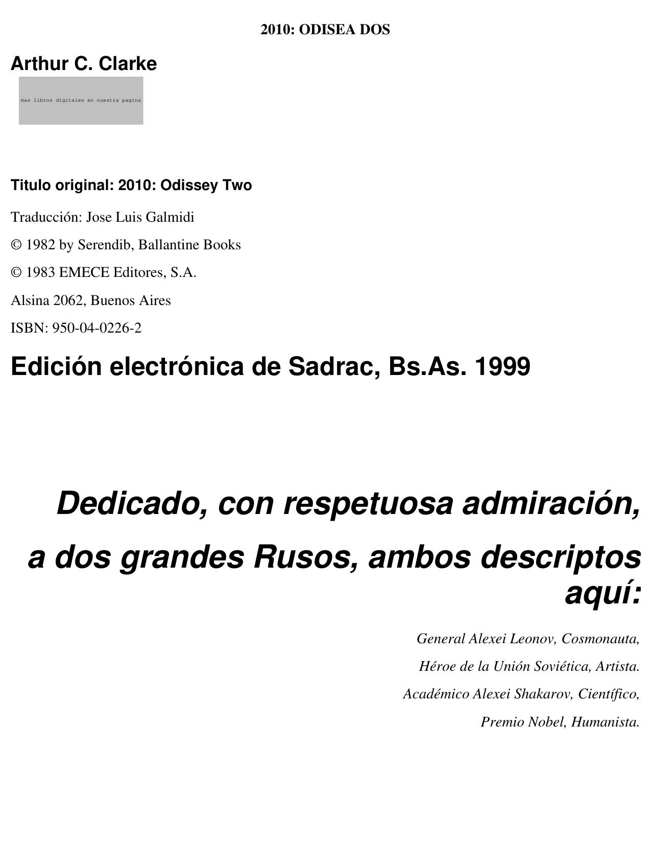 2010: ODISEA DOS