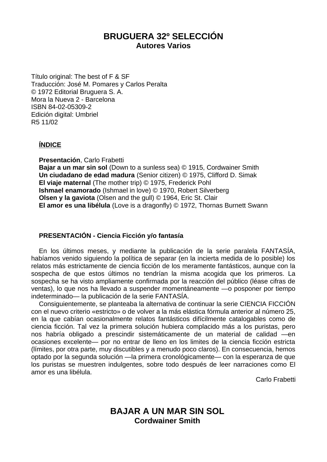 BRUGUERA 32º SELECCIÓN