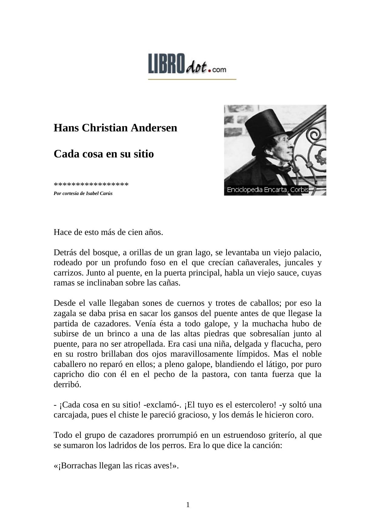 Cada cosa en su sitio