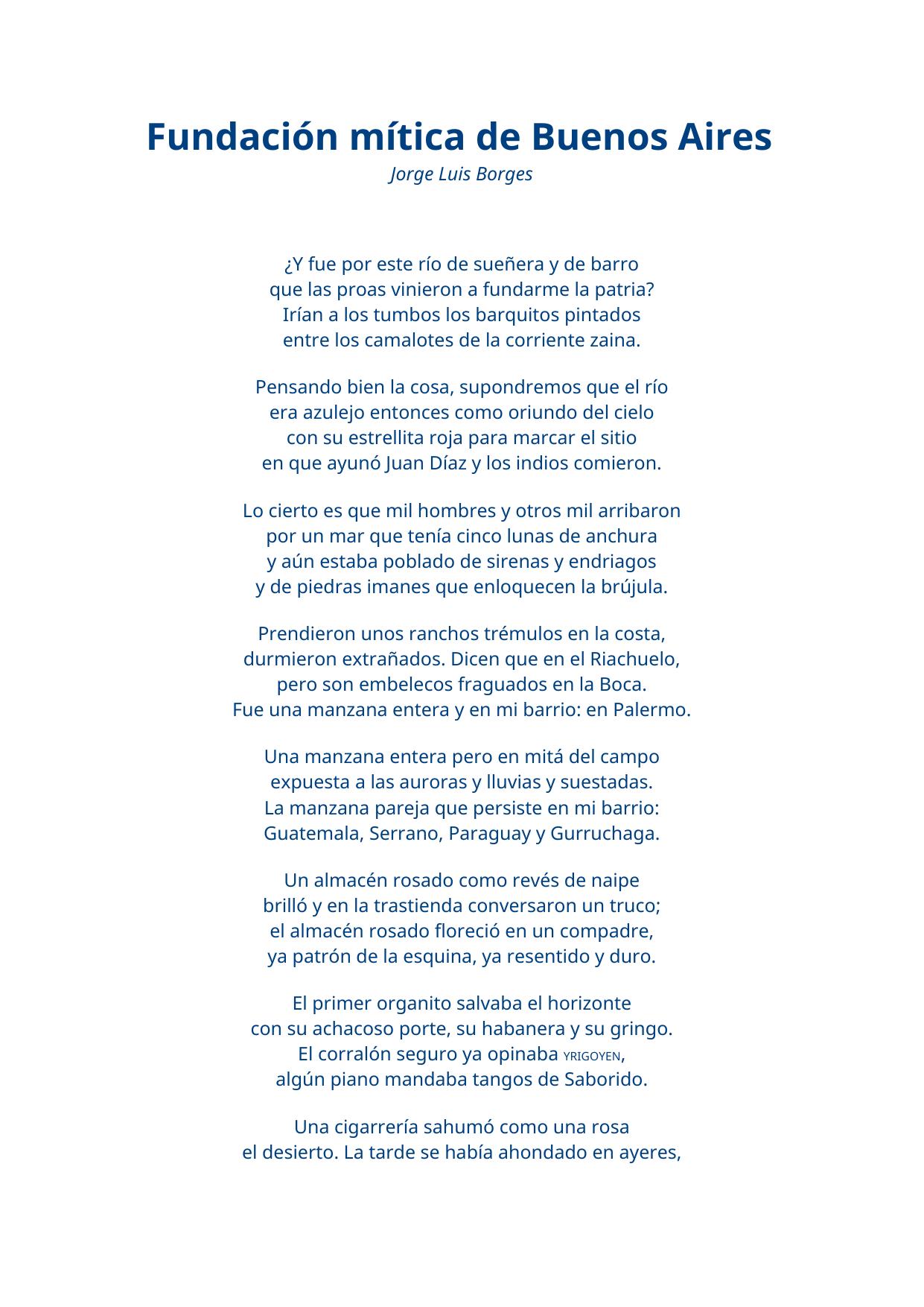 Fundación mítica de Buenos Aires