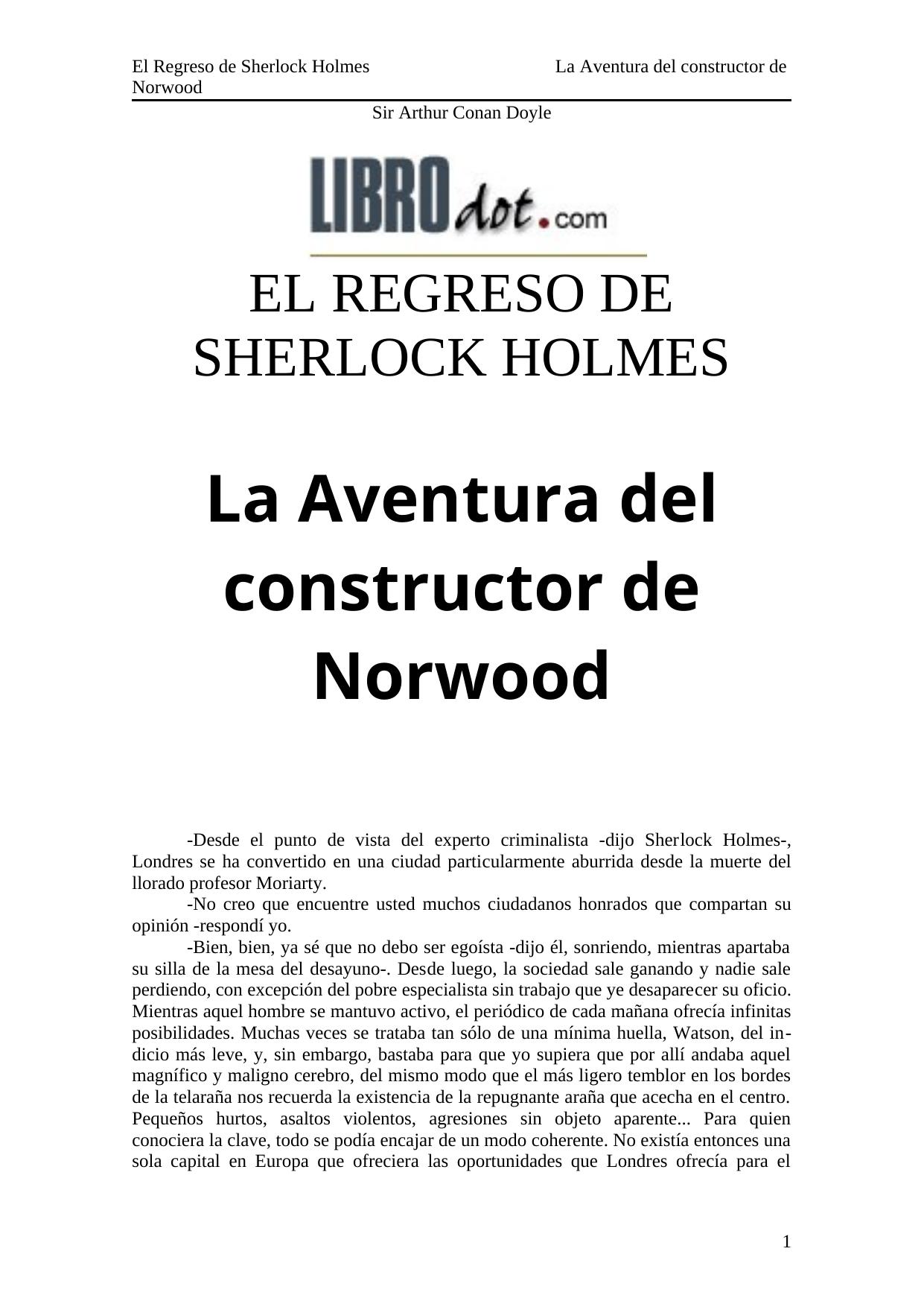 El regreso de Sherlock Holemes