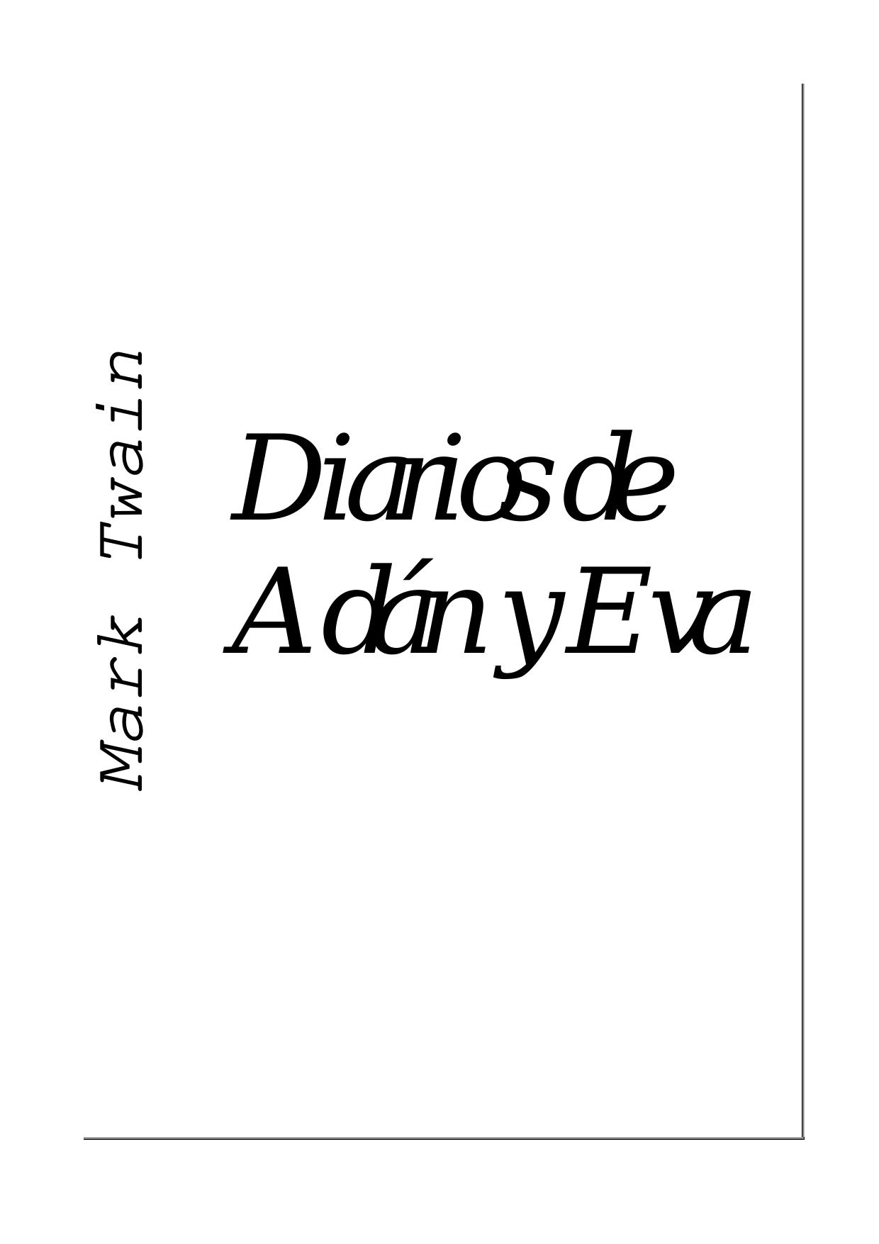 Diarios de Adán y Eva (Mark Twain)