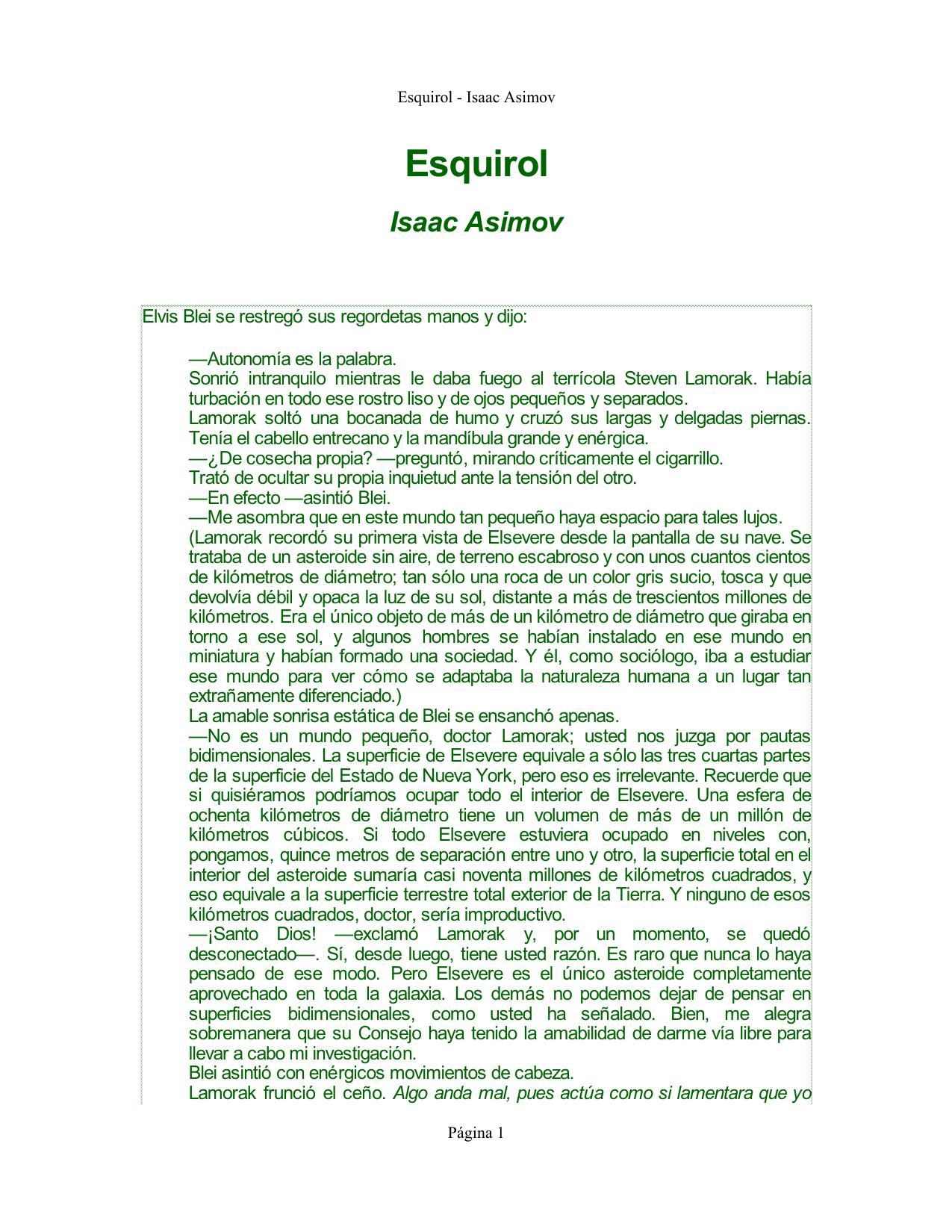 Esquirol - Isaac Asimov