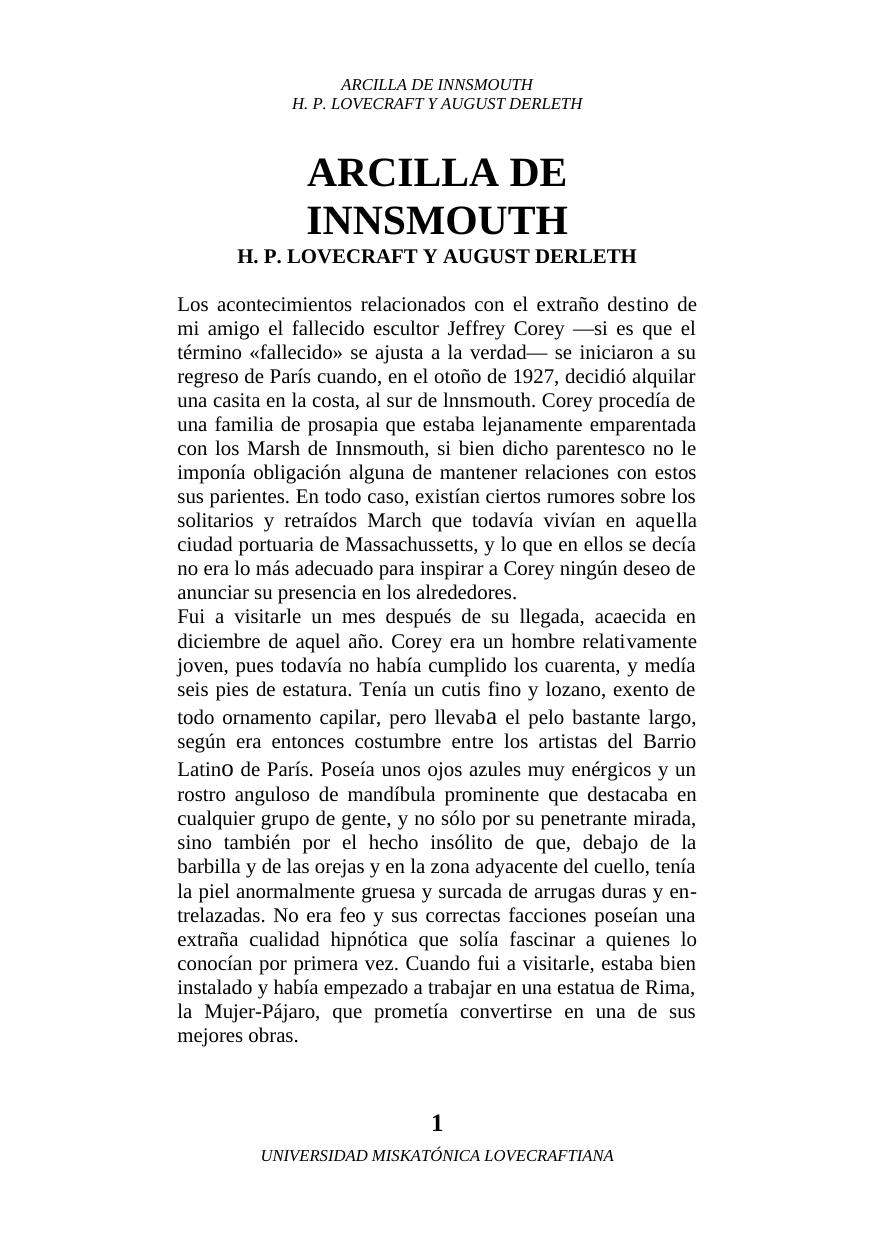 Arcilla de Innsmouth