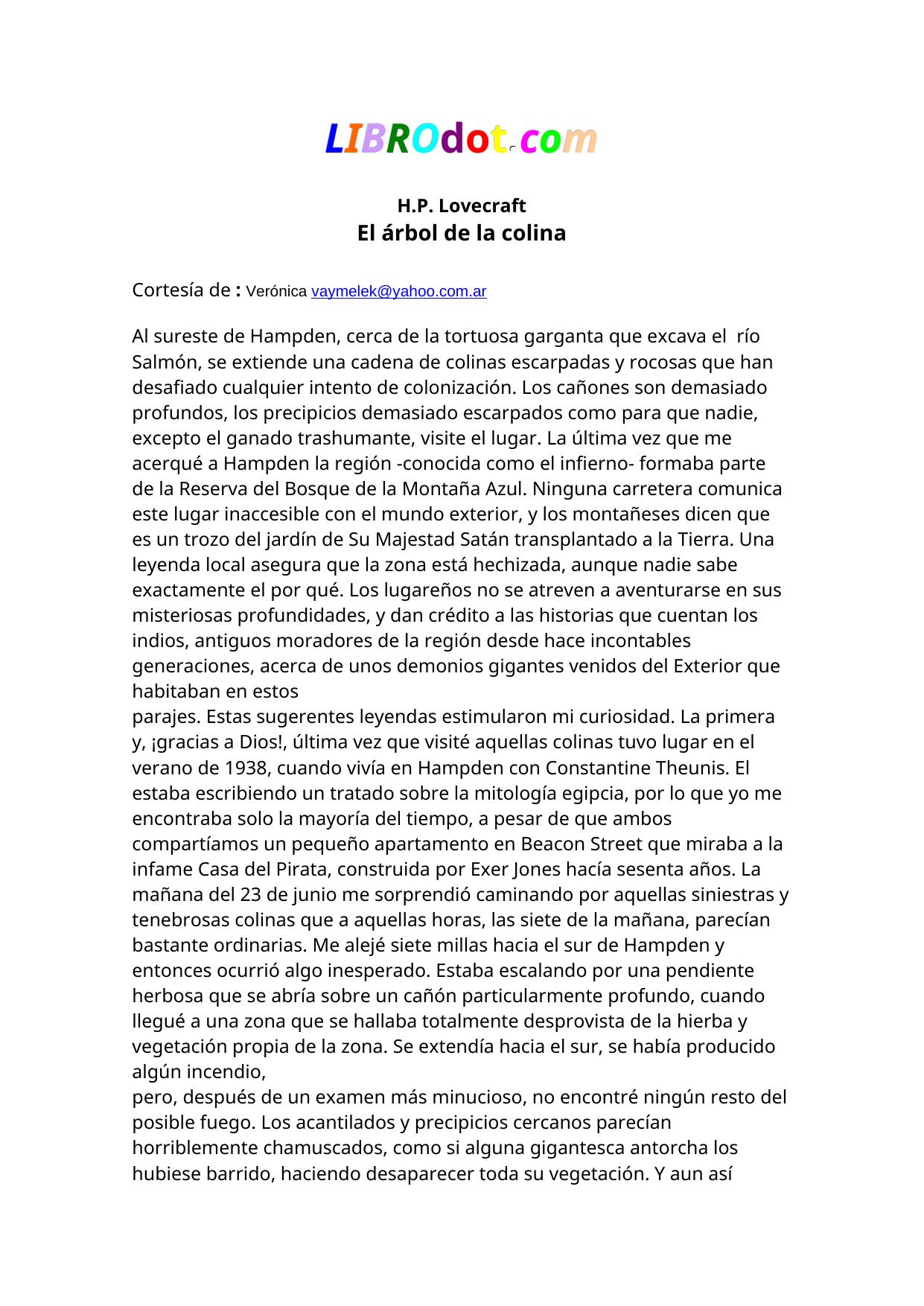 El árbol de la colina