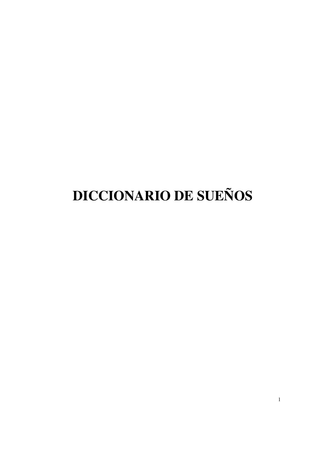 Diccionario de los Sueños