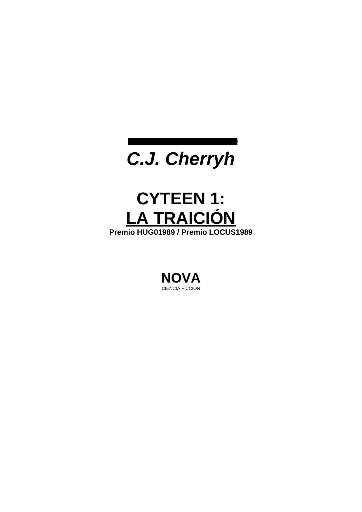 1989-CJ Cherryh-Cyteen I