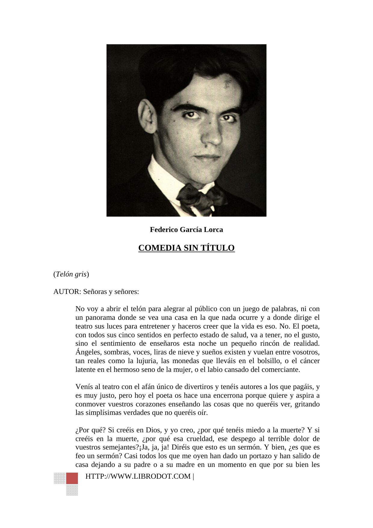 Microsoft Word - Garcia Lorca Federico - Comedia Sin Titulo [doc].DOC