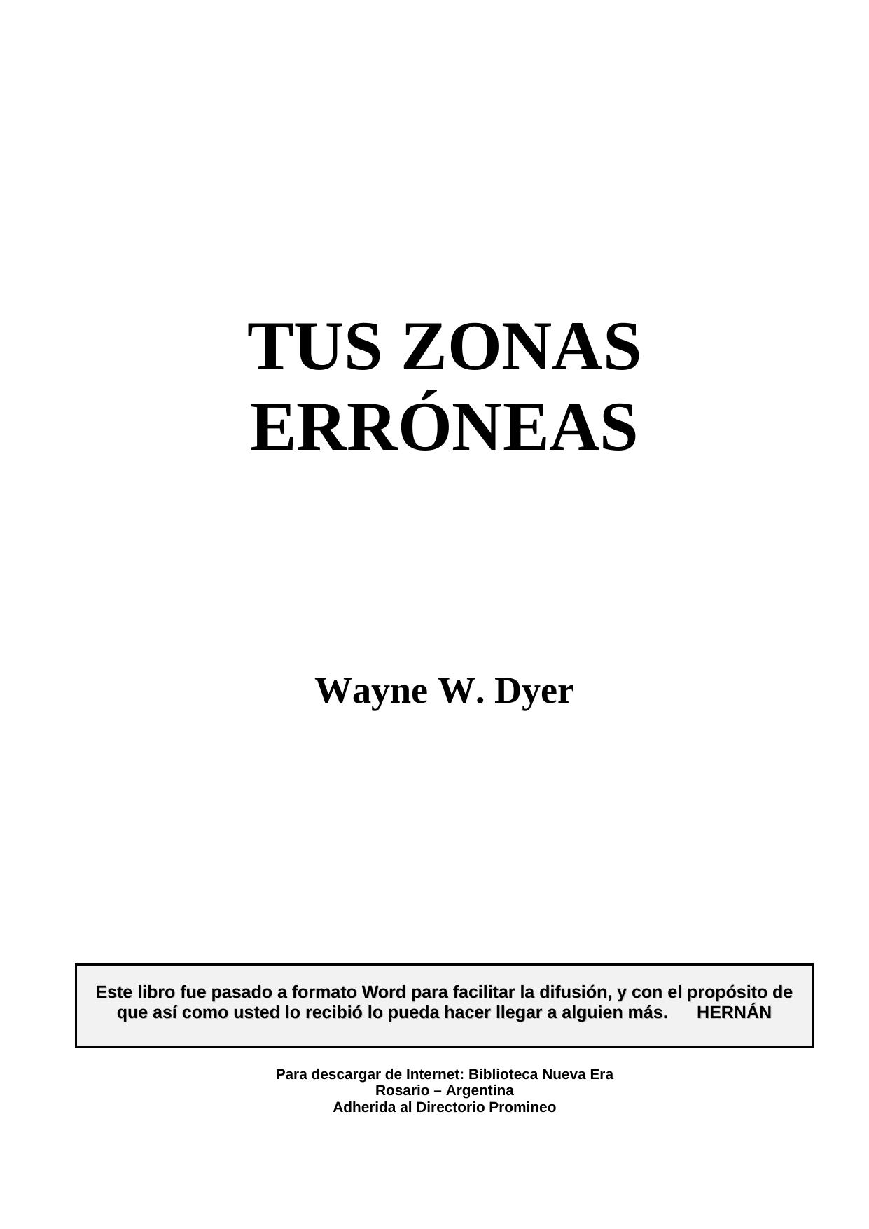 Tus zonas erróneas