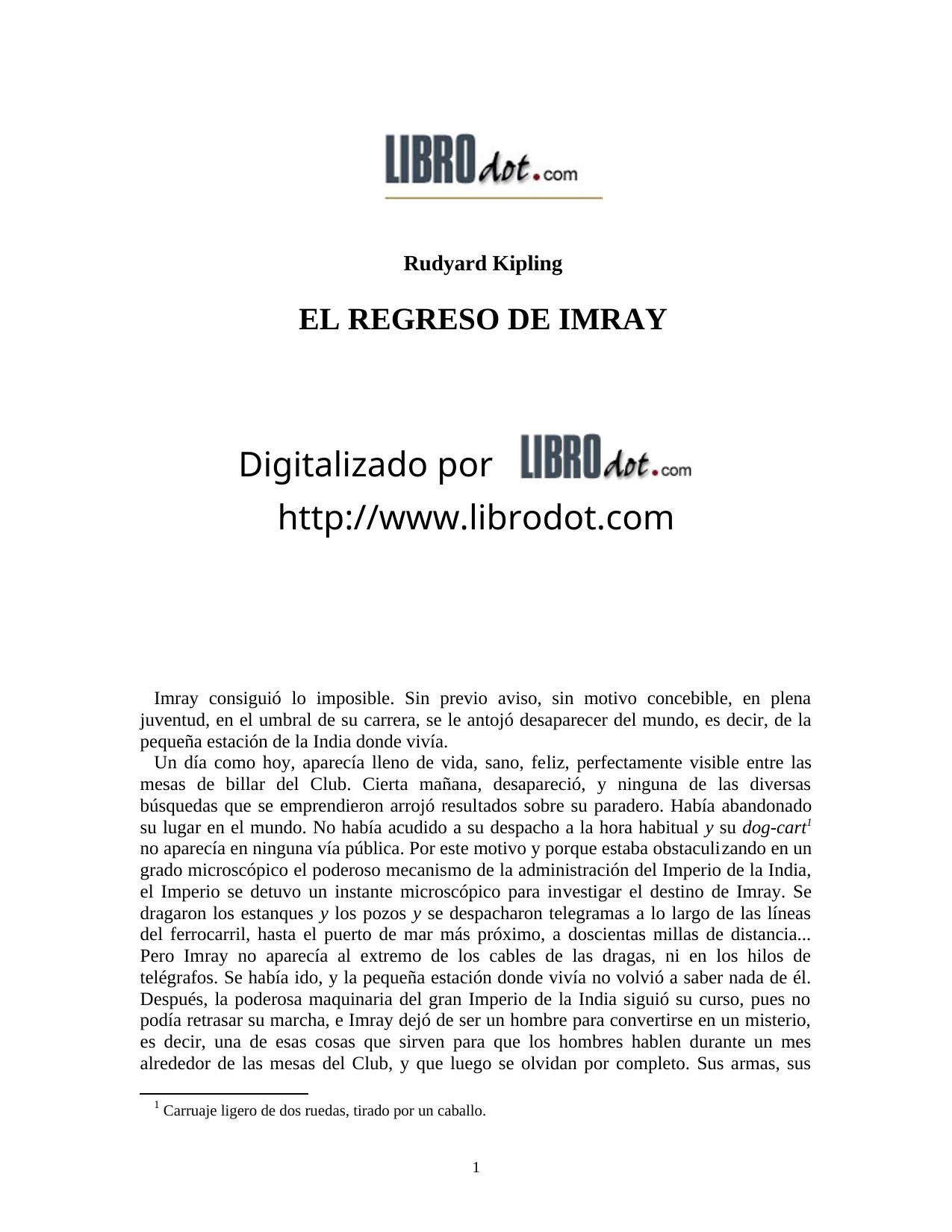 EL REGRESO DE IMRAY