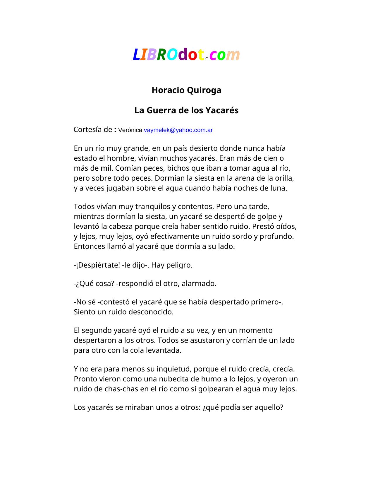 La Guerra de los Yacarés