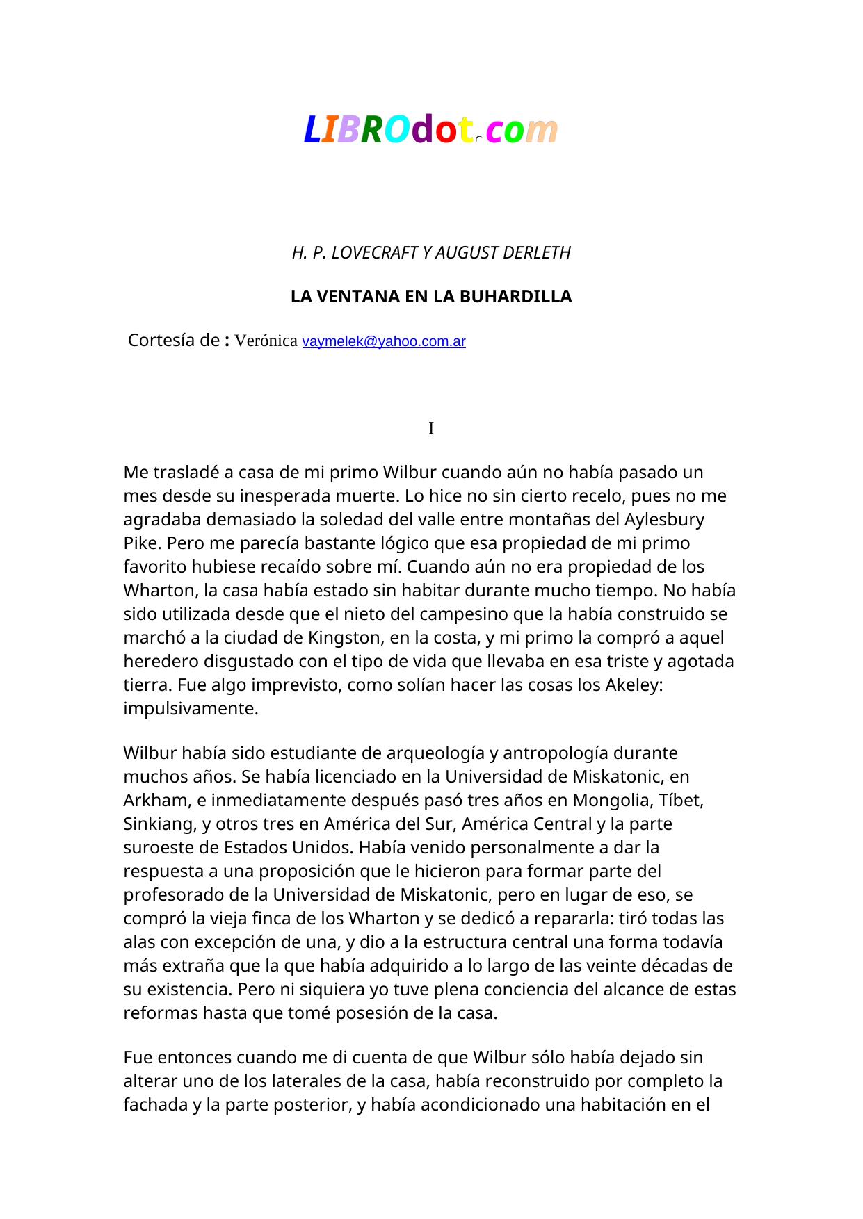 LA VENTANA EN LA BUHARDILLA