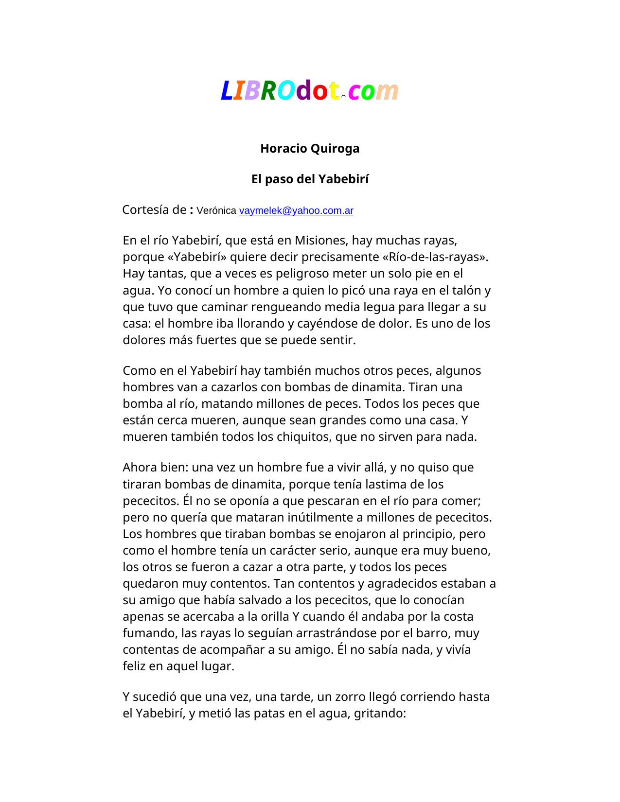 El paso del Yabebirí